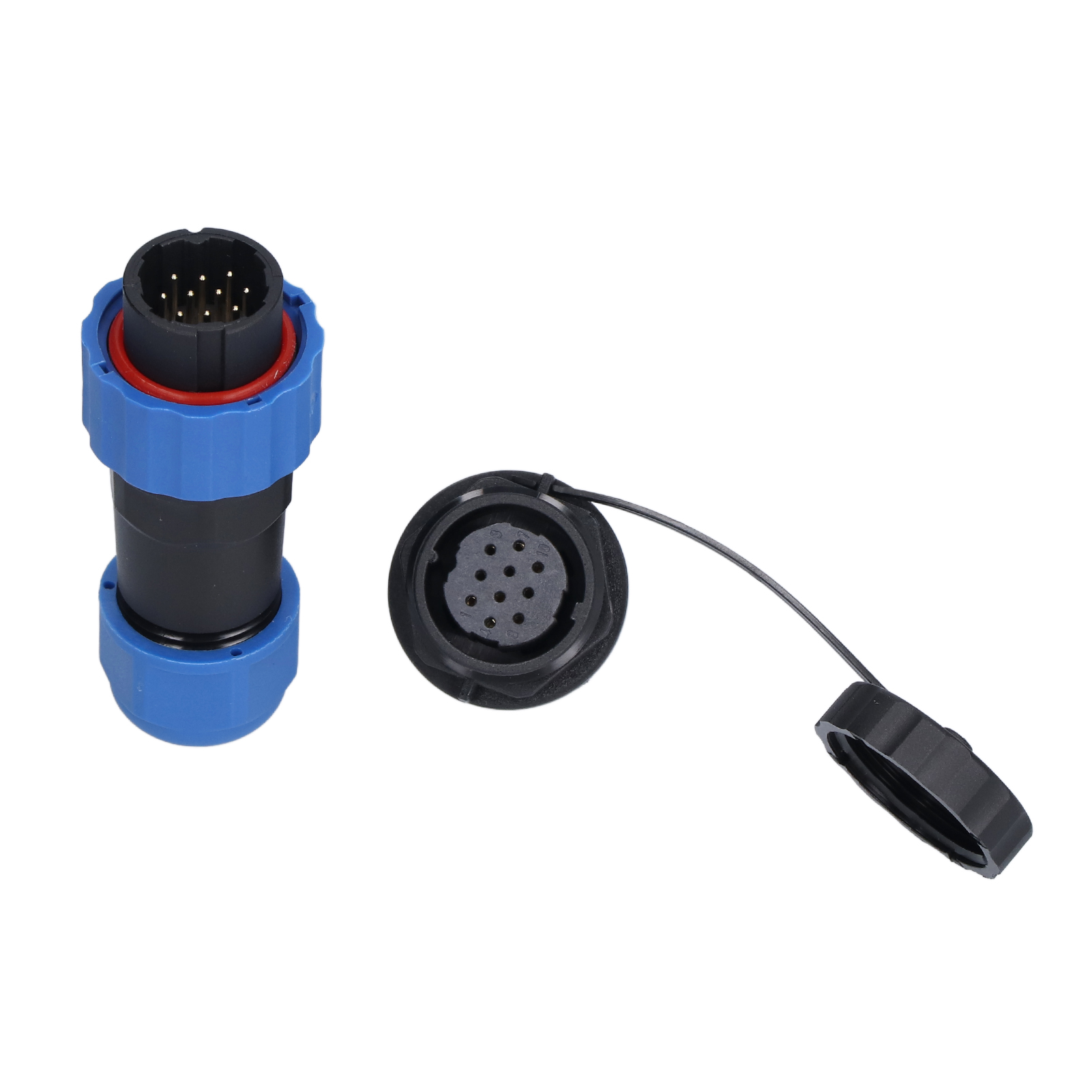 Wasserdichter Luftfahrtstecker Ip68, Rückseitige Mutterverbindung, Stecker/buchse, 250 V, 5 A, Sp2010-pins