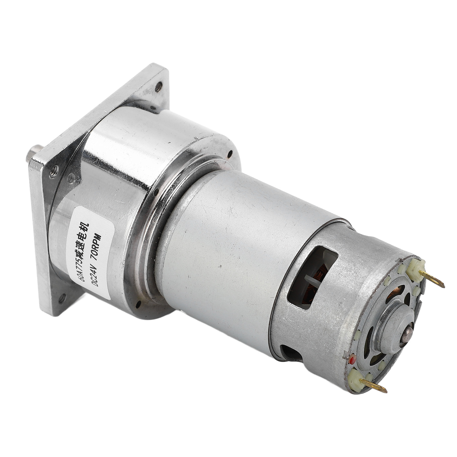 Selbsthemmender Gleichstrom-getriebemotor, Gehäuse Aus Aluminiumlegierung, Messingwicklung, Schneckengetriebe-mikroturbine, 24 V Dc, 3,8 A, 70 U/min, 13,6 Kg Fcm