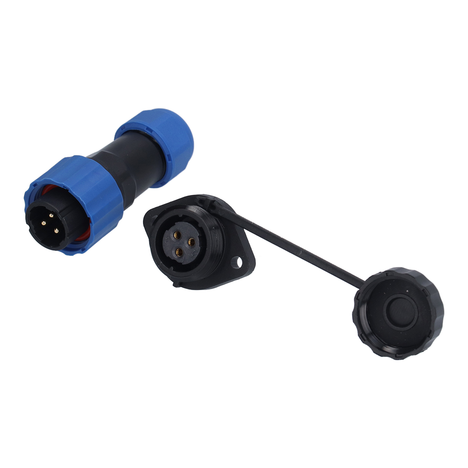 Sp16 Ip68 Wasserdichte Flanschbuchse In Luftfahrtqualität, Wasserdichter Flanschstecker Und -buchse, 3-adrig (380 V 10 A)
