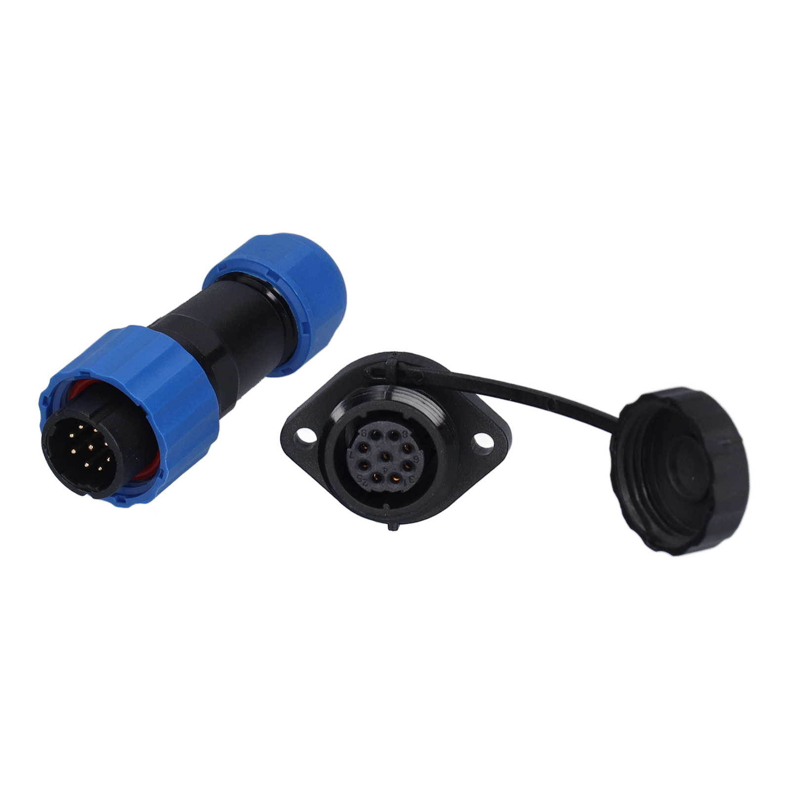 Sp16 Flansch-wasserdichtstecker Für Die Luftfahrt, Ip68, Stecker Und Buchse Stoßverbinder, 9 Leiter (250 V 5 A)