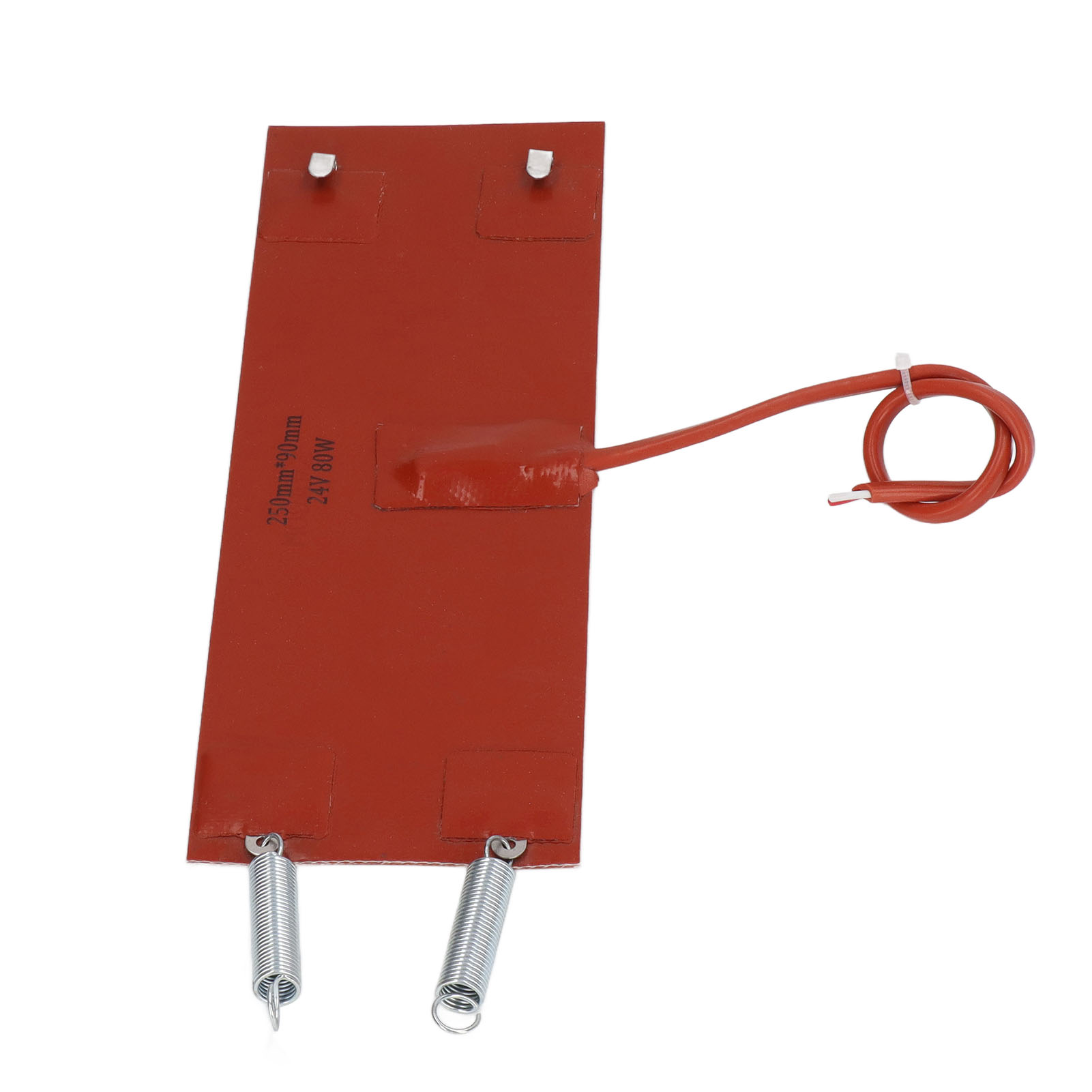 Silikon-heizmatte, Isolierend Und Wasserdicht, Effizient, Für Fahrzeuge, Maschinen Und Geräte, 80 W, 250 Mm X 90 Mm, 24 V Dc
