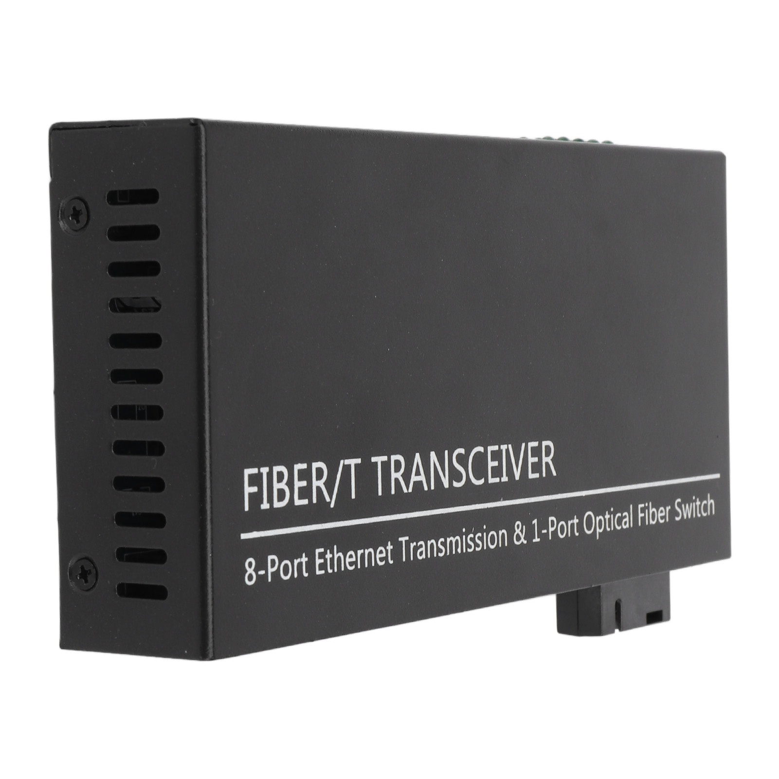 Glasfaser-transceiver Tx 1310 Nm / Rx 1550 Nm, Reichweite Bis Zu 25 Km, 1 Optischer Port, 8 Elektrische Ports, Singlemode-ethernet-glasfaser-switch, 100–240-v-netzteil, Europäischer Stecker
