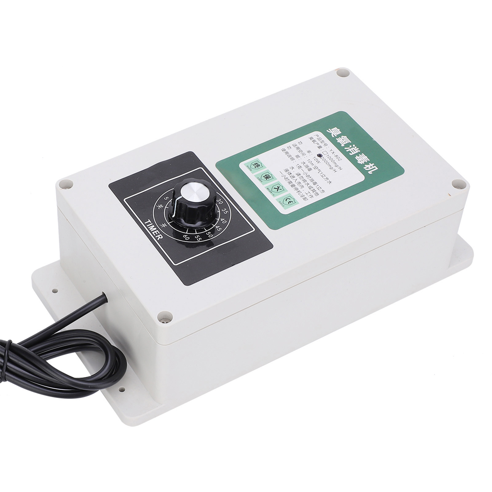 Ozongenerator Mit Timer Für Haushalt, Auto, Werkstatt, Gewächshaus, Reinigungsmaschinen, 2000 Mg, 220 V, Europäischer Stecker