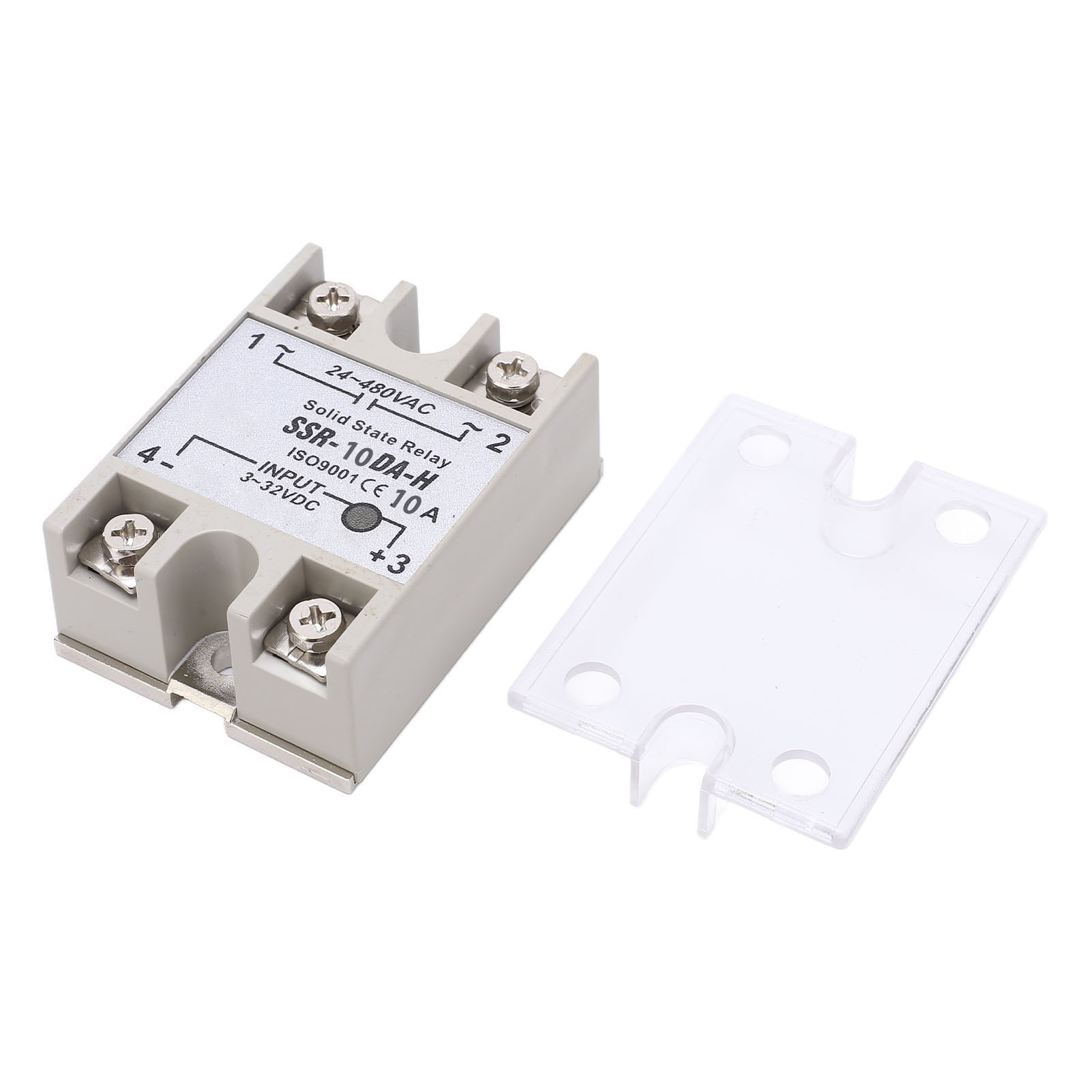 Einphasiges 10-a-halbleiterrelais (ssr) Für 3-32 V Dc / 24-480 V Ac-steuerungssysteme