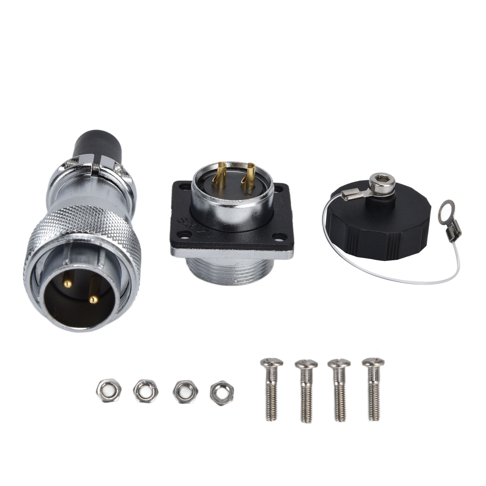 Wasserdichter 2-poliger Luftfahrt-steckverbinder (stecker/buchse) Für Industrielle Led-geräte, 500 V, Ws20