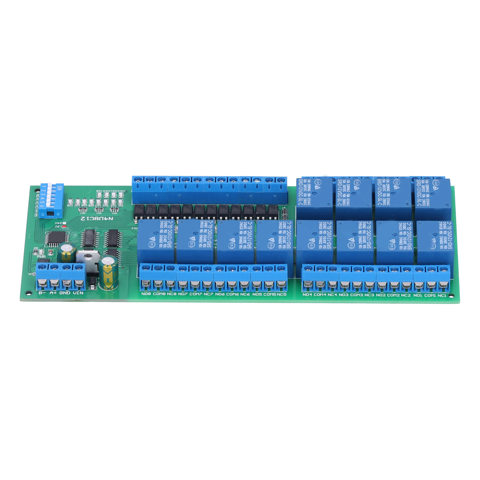 Isoliertes Rs485-relaismodul Mit 12 Eingängen/12 Ausgängen, Rtu-protokoll Din35, Sps-komponenten N4d8c12 12v