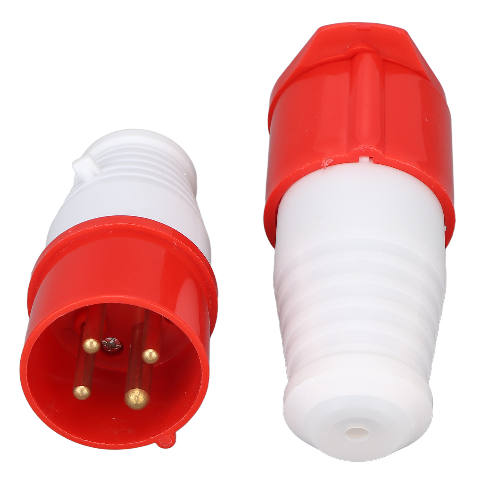 Packung Mit 2 Ip44 Wasserdichten Industriellen 4-pin-steckdosen, Rote Cee-stecker/buchsen, Für Landwirtschaft, Wohnwagen Und Andere 220-380 V Anwendungen.
