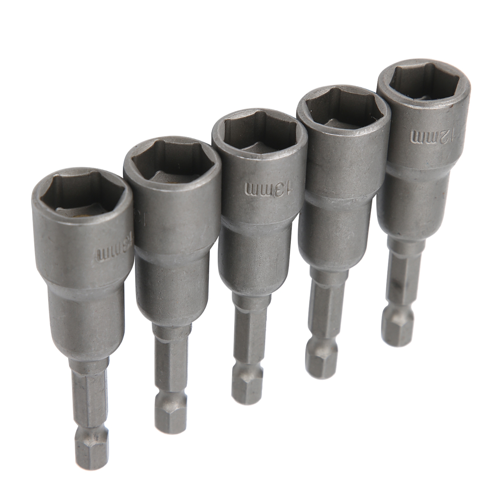 Set Mit 5 Professionellen Sechskant-schraubendreherbits Für Druckluft-schlagschrauber, 13 Mm
