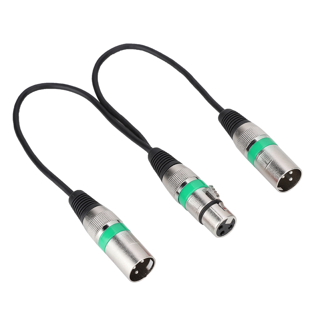 Mikrofon-audioverlängerungskabel, Xlr-buchse Auf Zwei Stecker, 30 Cm, Für Canon Green