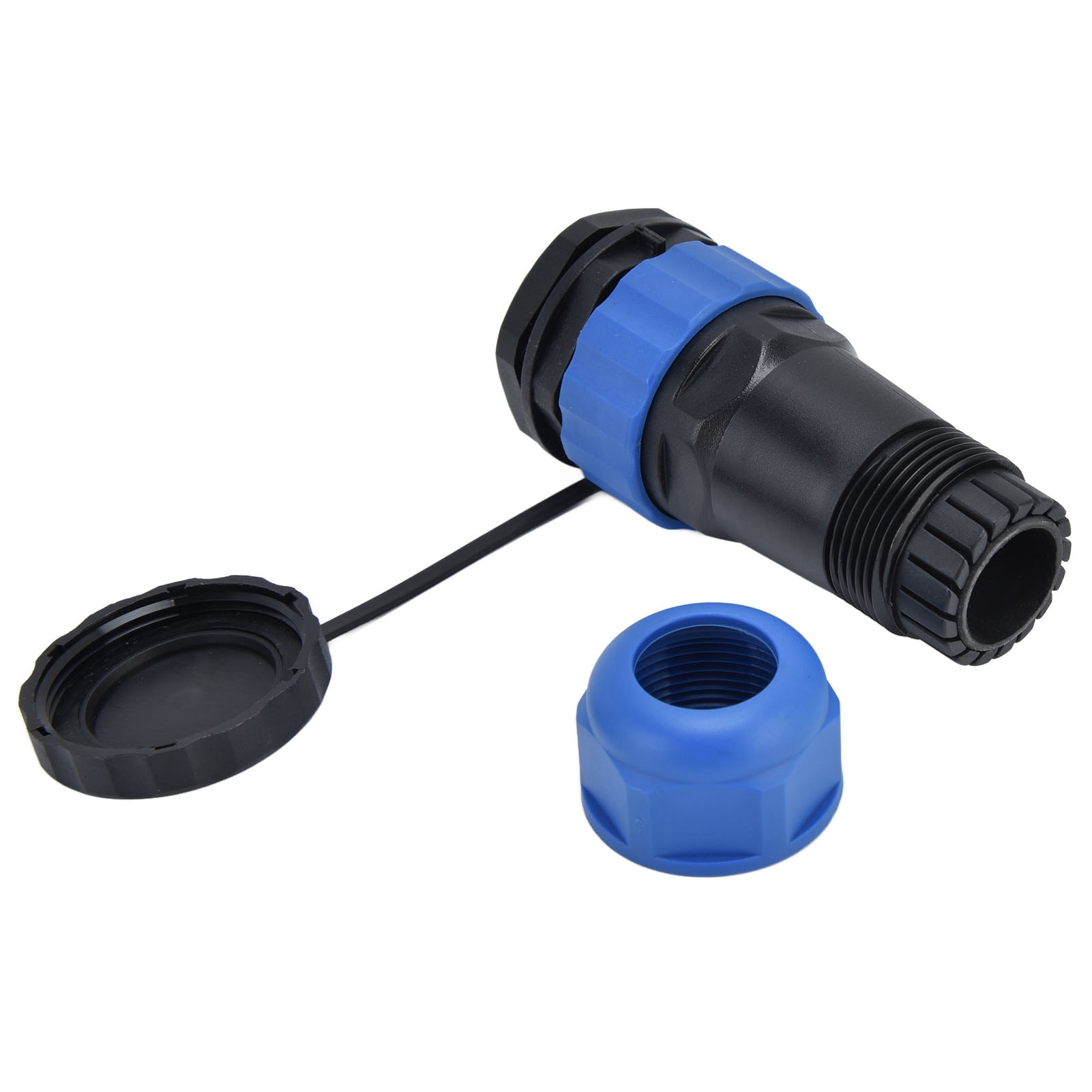 Ip68 Wasserdichter Sp28-luftfahrtstecker Mit Rückseitiger Mutter, Männlichem Und Weiblichem Lötanschluss, 380 V, 25 A, 3 Pins