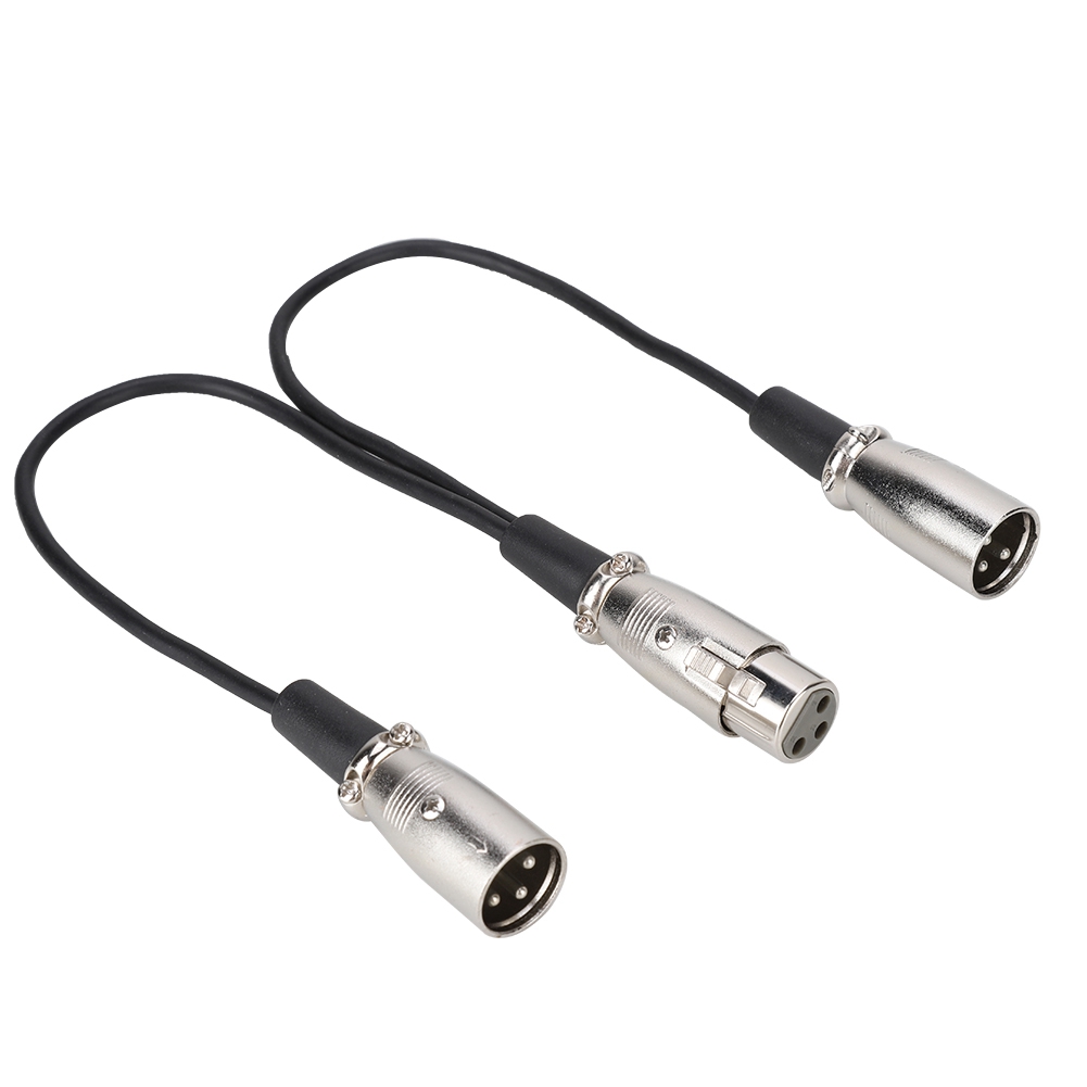 30 Cm Langes Audio-verlängerungskabel Mit Xlr-buchse Auf Doppelstecker-adapter Für Canon-mikrofone
