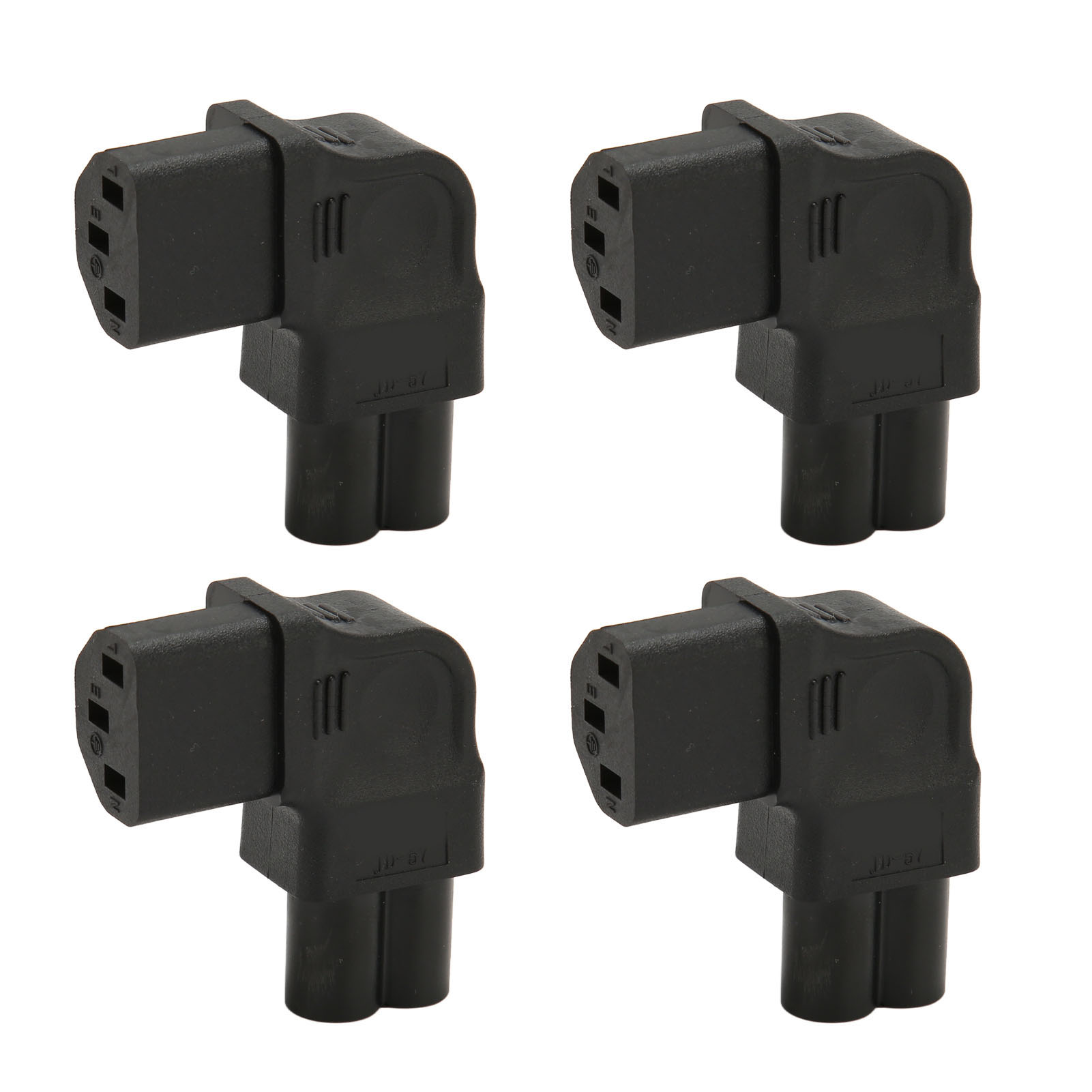 Iec320 C6 Auf C13 Netzadapter, 90° Winkel, 2,5 A - 10 A, 250 V, Für Usv-computerstecker (4er-pack).