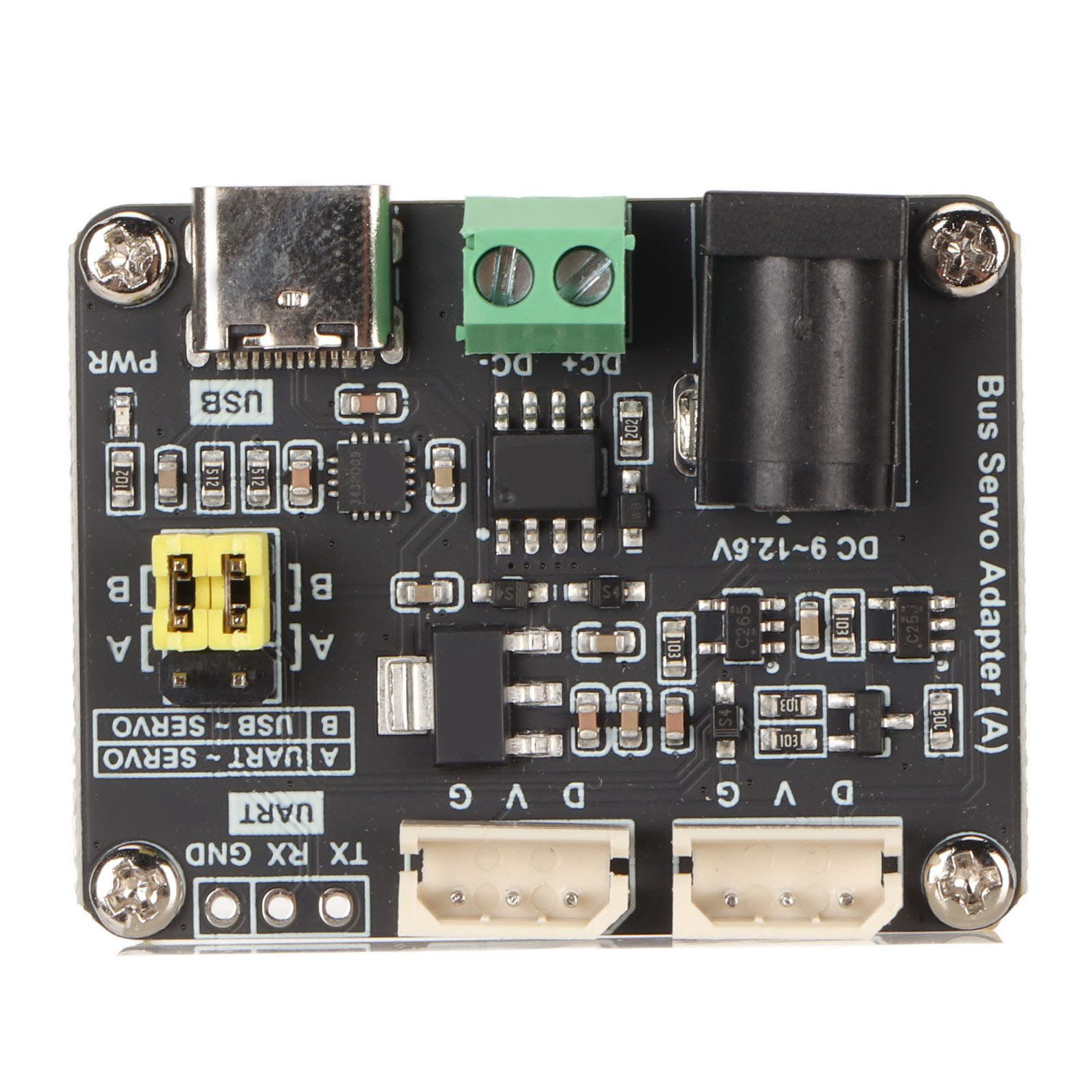 Bus-servomotor-steuerplatine, 9 Bis 12,6 V Eingang, 5,5 X 2,1 Mm Uart-anschluss, Kompakter Adapter Für Bus-servomotoren Der Serien St Und Sc.