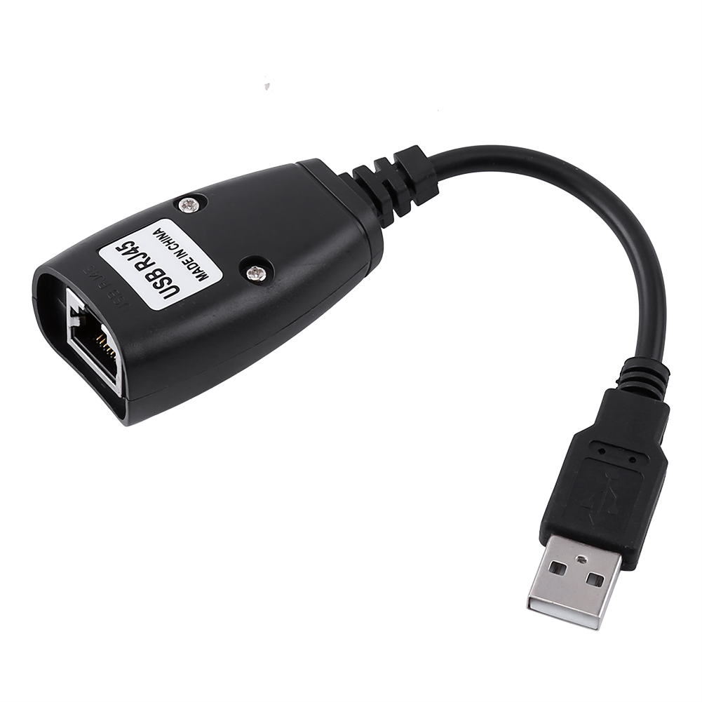 Rj45-ethernet-netzwerkadapter Mit 4-port-usb-2.0-hub Und Verlängerungskabel.