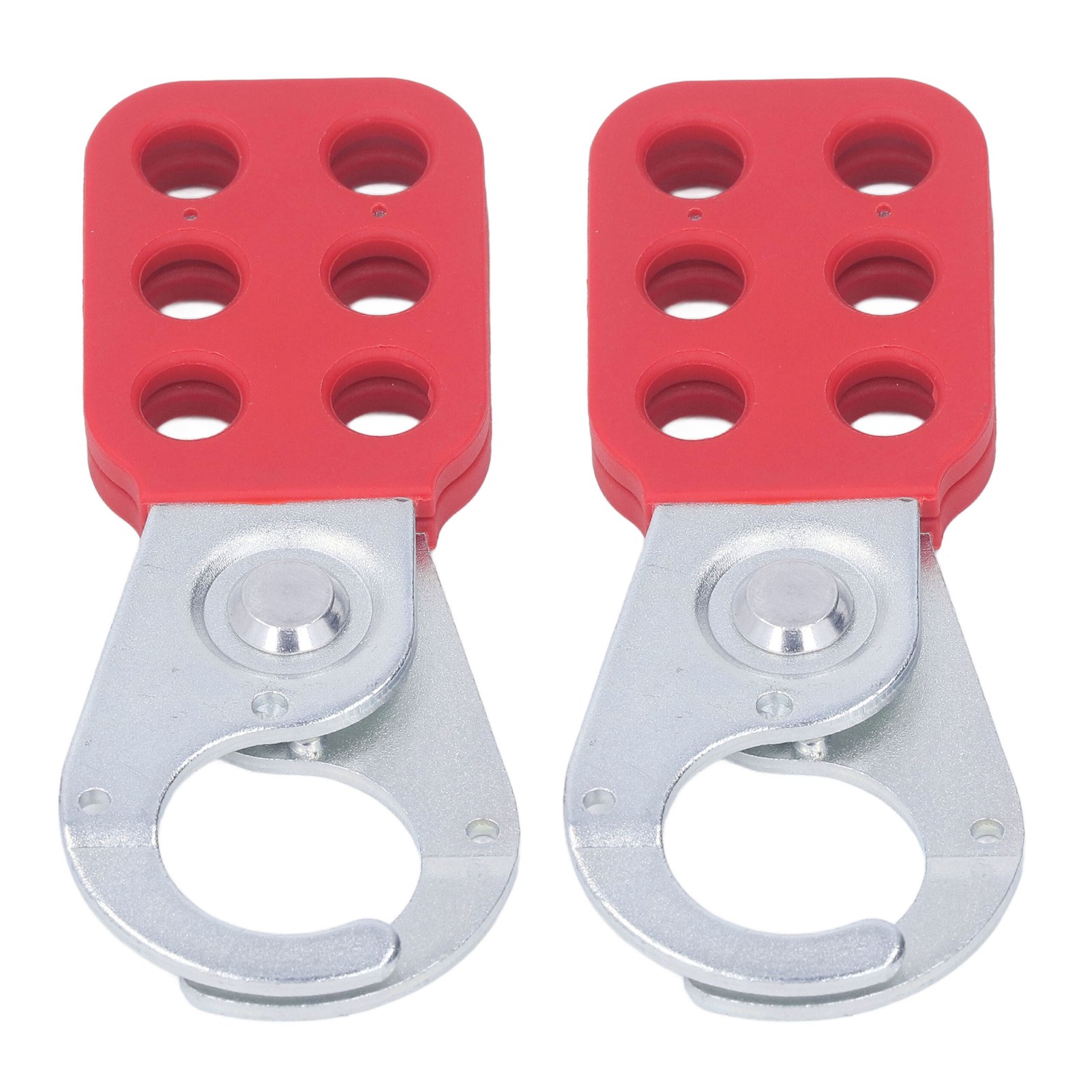 Set Aus 2 Abschließbaren Sechsloch-ösen, 2,5 Cm Durchmesser, Mattiert, Für Vorhängeschlösser Und Sicherheitsanhänger