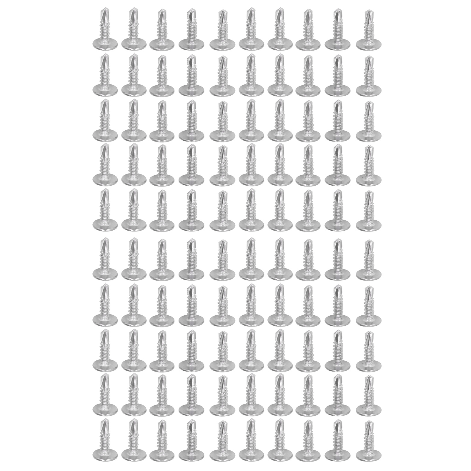 Set Mit 100 Selbstschneidenden Schrauben Mit Kreuzschlitzkopf Und Unterlegscheibe Aus Edelstahl, 4,2 X 16 Mm / 0,17 X 0,63 Zoll