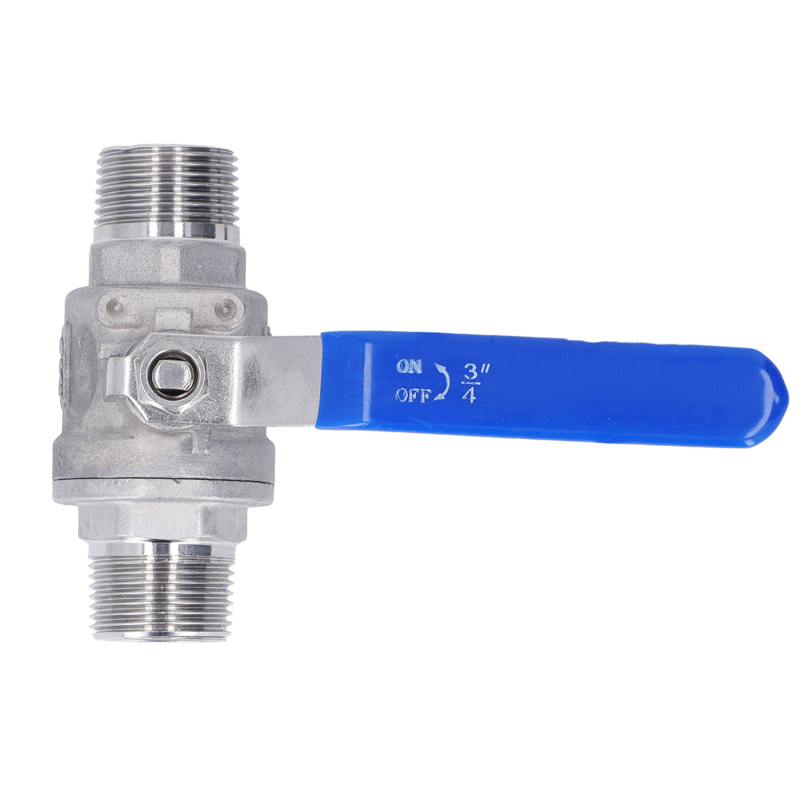 Kugelhahn Aus Edelstahl 304, 3/4"-npt-außengewinde, Manuelle Betätigung, Durchgangsbohrung Für Sanitärarmaturen