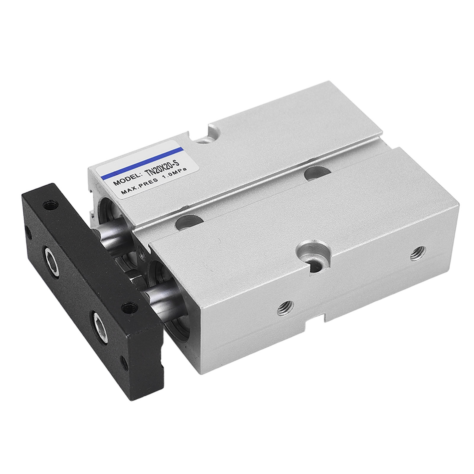 Doppeltwirkender Pneumatikzylinder Aus Aluminiumlegierung, Doppelkolbenstange, Doppelwelle, 20 Mm Bohrung, 20 Mm Hub