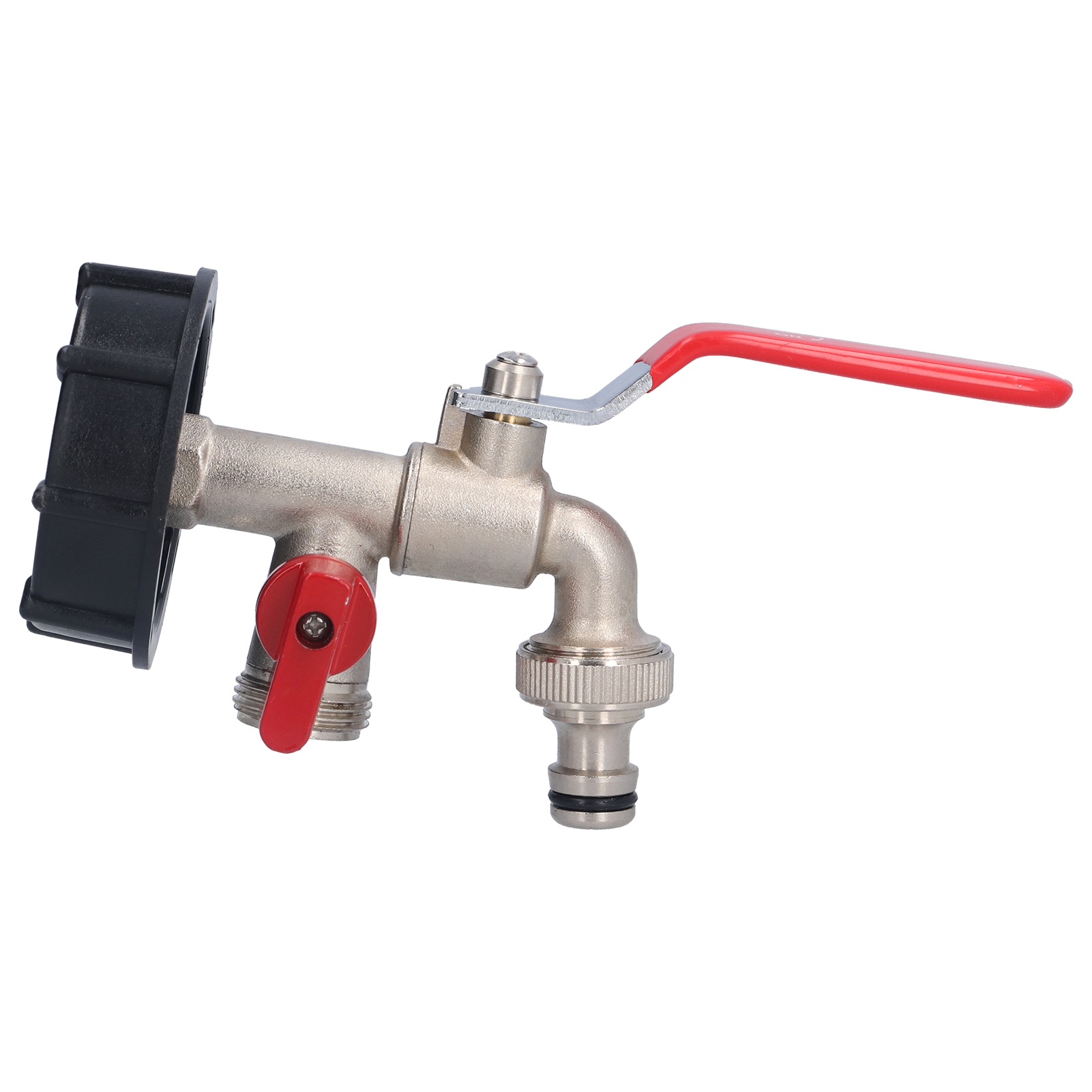 Adapter Für Ibc-container, Doppelanschluss, Messing-ablaufschlauch, Wasserhahn, Fitting, Doppelköpfig Und Einseitig