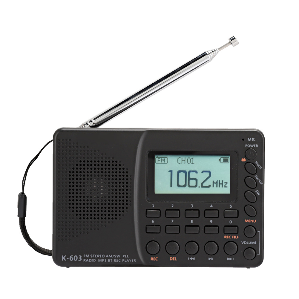 Tragbarer Mp3-player Mit 3,5-mm-speicherkarte, Fm-radio, Digitalanzeige Und Usb-ladeanschluss, Ideal Für Senioren