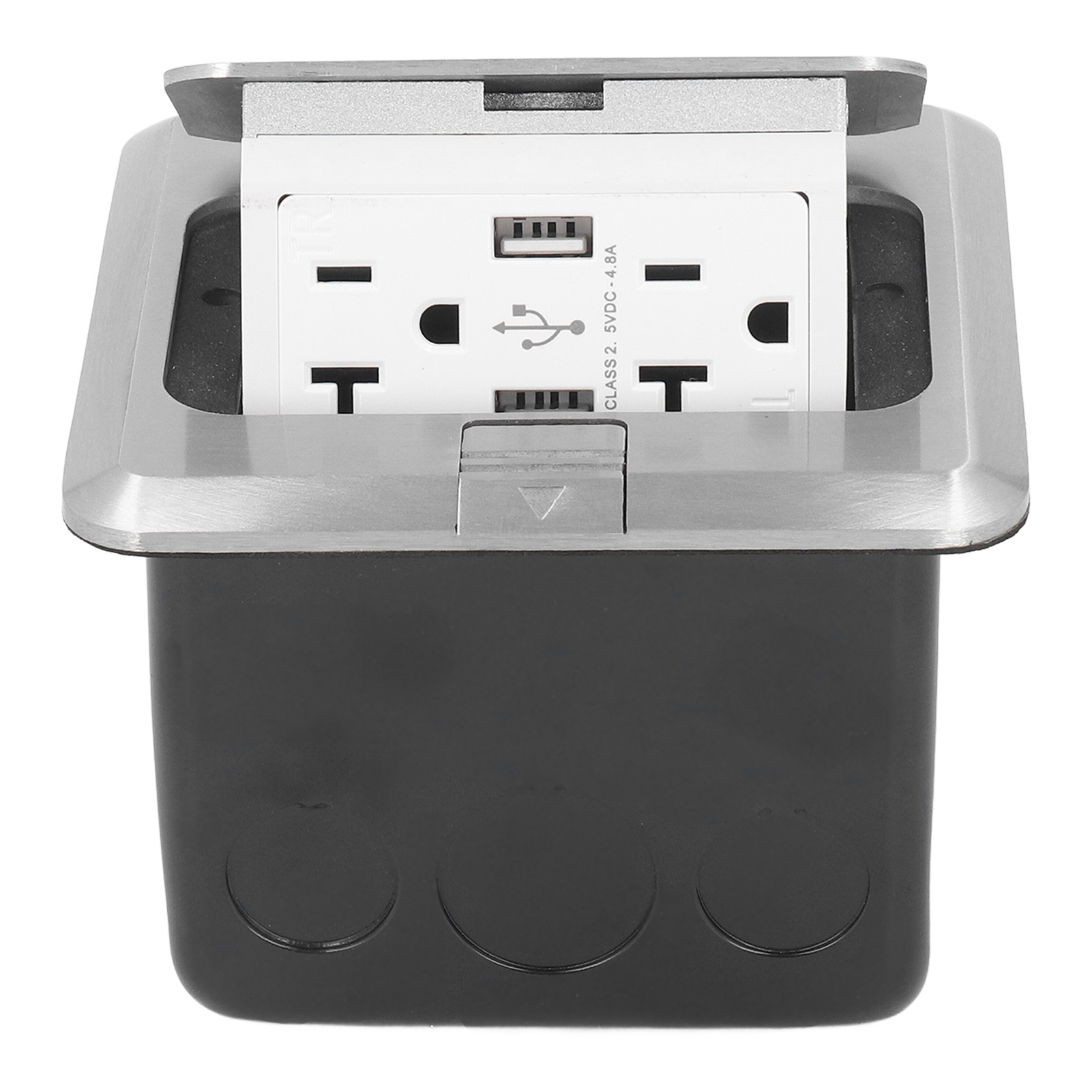 Versenkte 20-a-tischsteckdose Mit 2 Usb-anschlüssen, Amerikanischer Standard Ac125v
