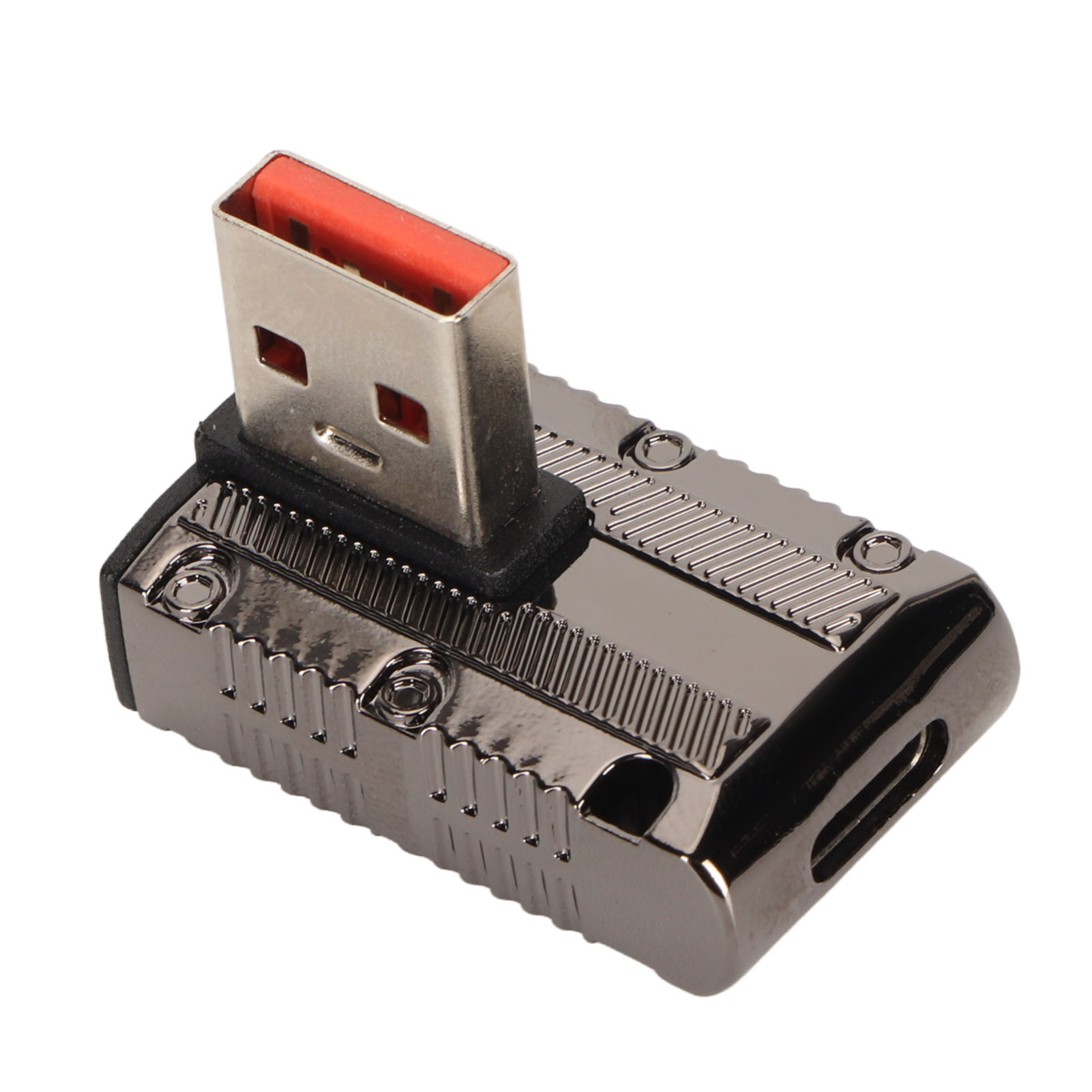 120-w-winkeladapter (usb-stecker Auf Usb-c-buchse), Datenübertragungsrate Bis Zu 10 Gbit/s, Gehäuse Aus Zinklegierung, Usb 3.1 Usb-a Auf Usb-c Otg-adapter