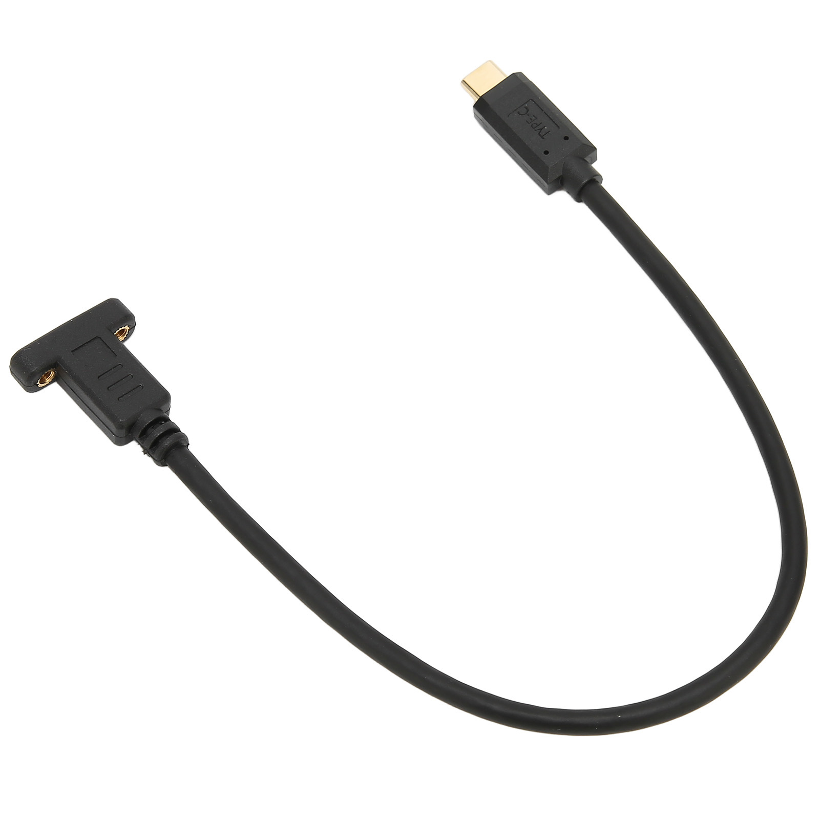 0,3 M Langes, Vergoldetes Usb 3.1 Typ-c-verlängerungskabel (stecker Auf Buchse) Mit 10 Gbit/s Und Befestigungsbohrung Für Die Frontplattenmontage