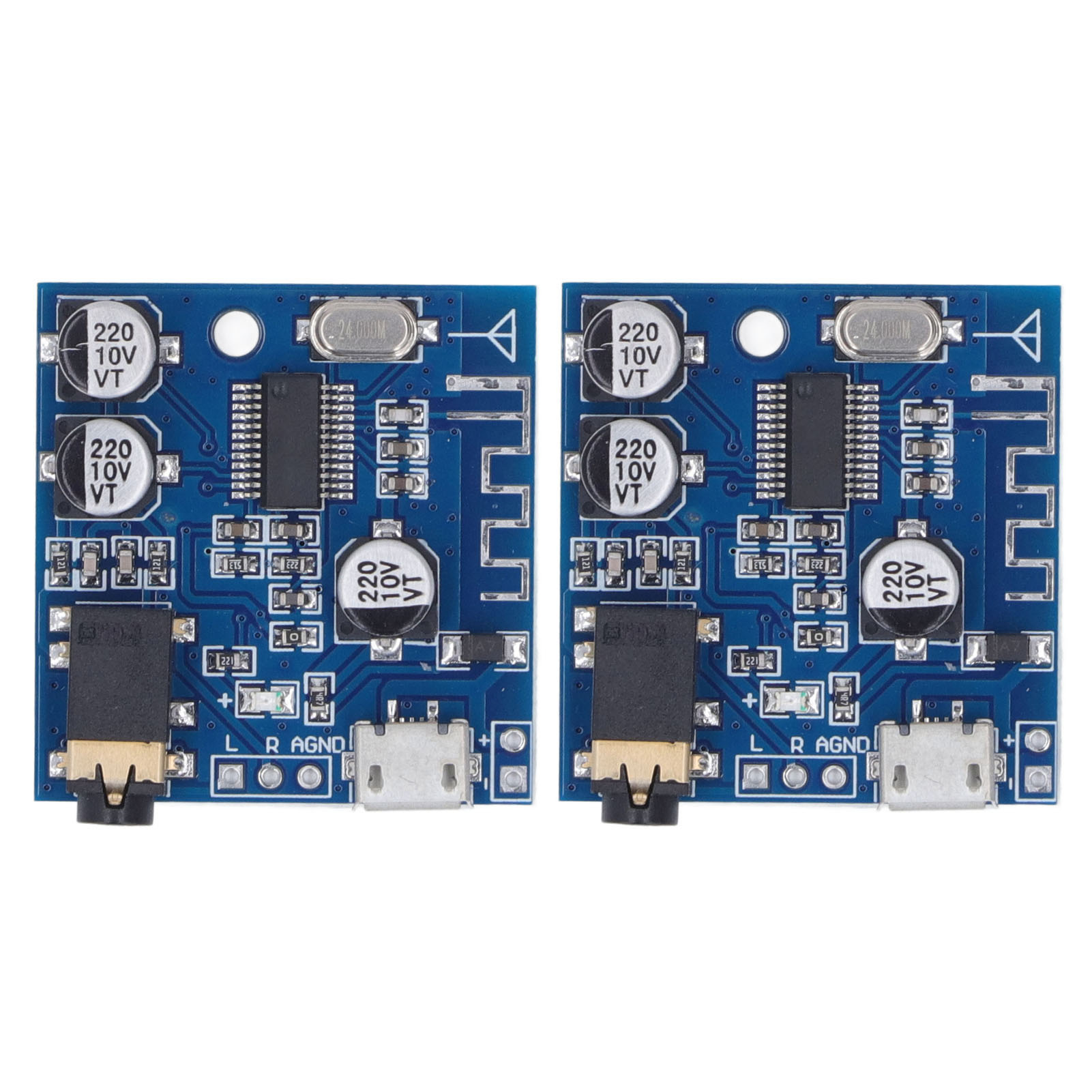 Set Mit 2 Bluetooth-mp3-audiomodulen Mit 5-poliger Usb-schnittstelle, Diy-autolautsprecherplatine, 3,7–5,5 V Gleichstromversorgung