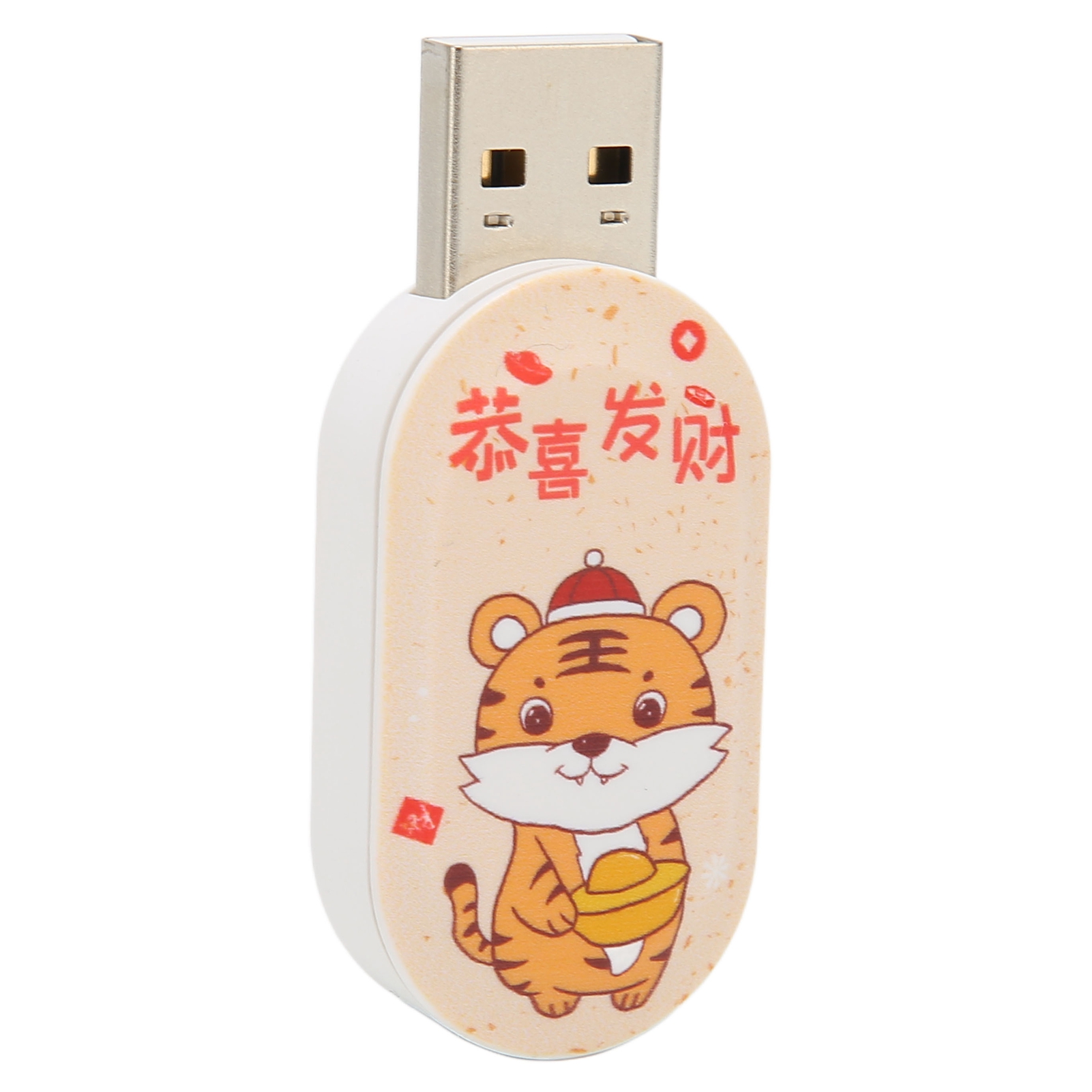32-gb-usb-stick Mit Niedlichem Tiermotiv, Antimagnetisch. Botschaft Mit Wünschen Für Wohlstand Und Reichtum.