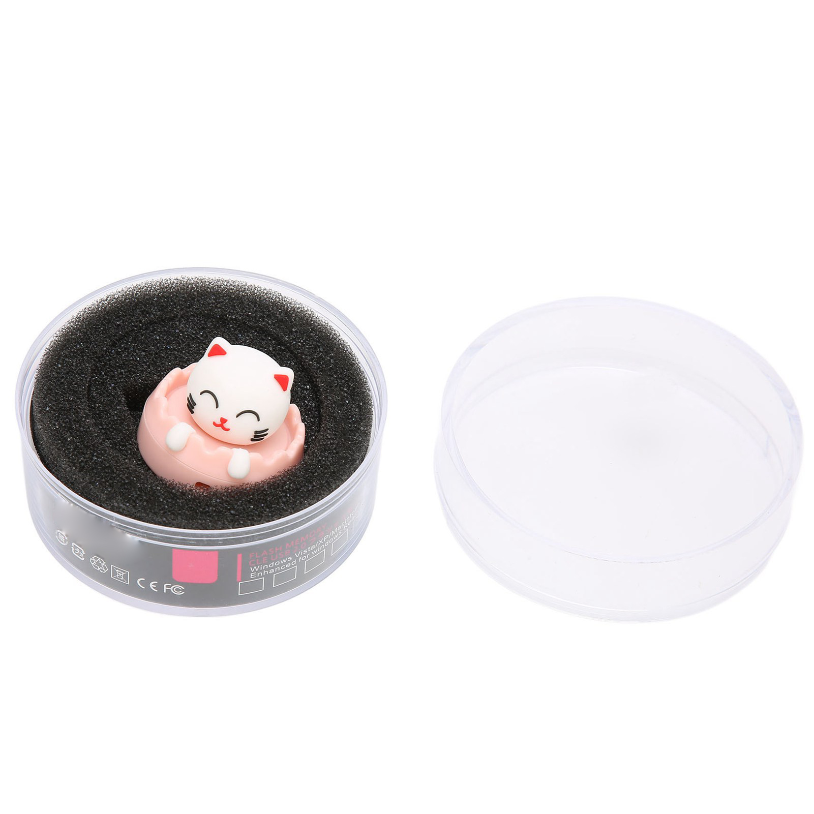 Hot-swap-fähiger Usb 2.0-flash-speicher Im Katzen-design, Vibrationsfest, Für Datensicherung (cat Circle Buckle 16 Gb)