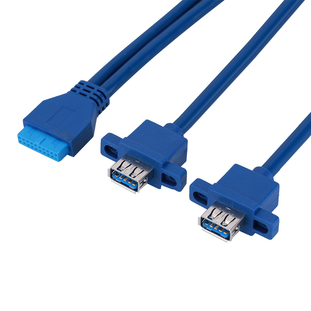 19-poliges Usb 3.0-zu-2af-frontpanel-motherboard-montagekabel Mit Schraubloch (0,8 M)