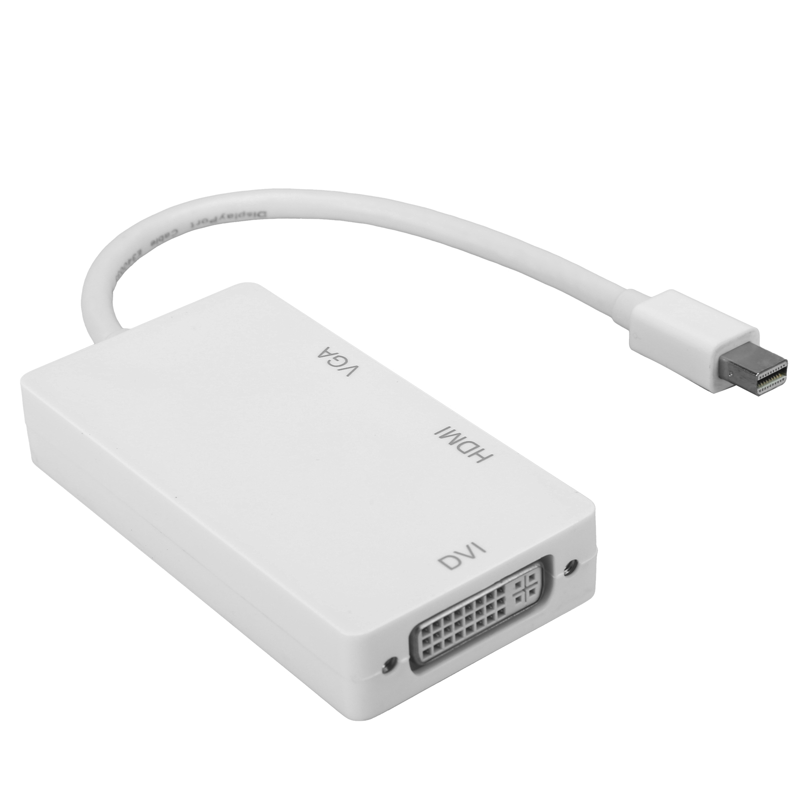 3-in-1 Mini-dp-auf-hdmi-, Vga-, Dvi- Und Displayport-adapter: Konverterkabel, Kein Externes Netzteil Erforderlich