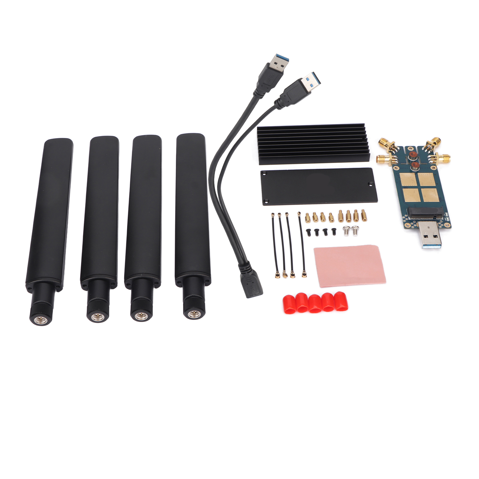 Ngff M.2-auf-usb-adapter Mit Sim-kartensteckplatz, 4 Antennen, 3g/4g/5g-kompatibel Und Wärmeableitung. Ngff M.2-auf-usb-adapter Für Pcs.