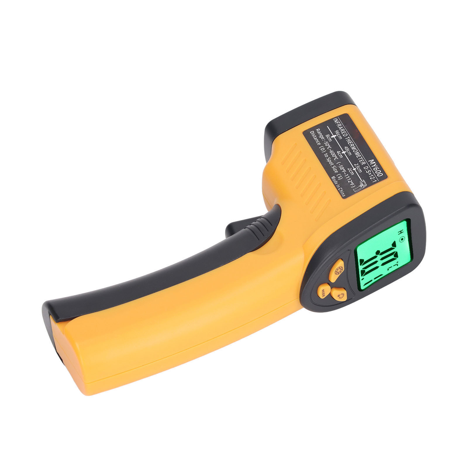 My600 Tragbares Industrielles Digitales Infrarot-thermometer Mit Lcd-anzeige - 50 Bis 600 °c