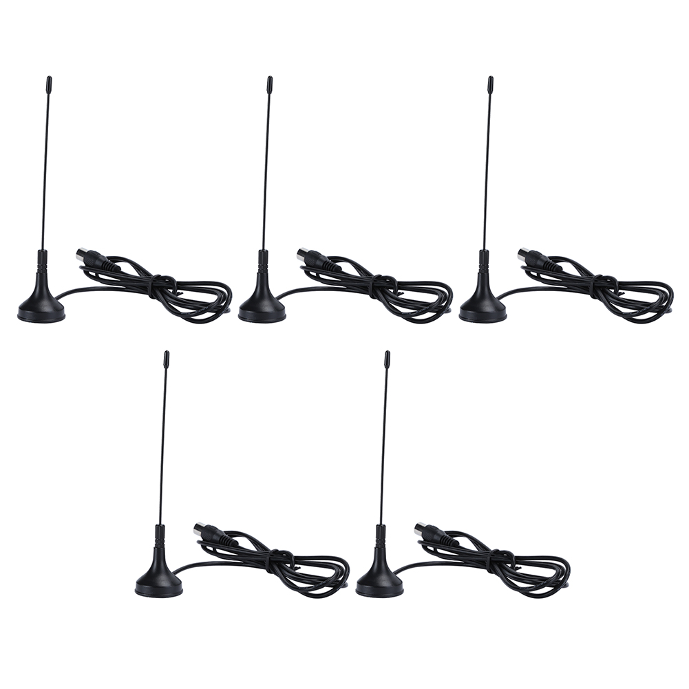 (5er-pack) Hochauflösende 5dbi Vhf/uhf-antenne, Hohe Qualität, Dvb-t Hdtv 1080p, Mit Saugnapf