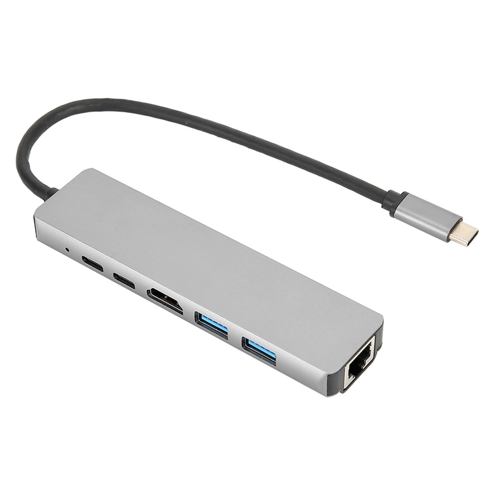 6-in-1 Multifunktionale Typ-c-dockingstation Mit Typ-c-zu-uhd-hub Typ-c Hdtvssrj45