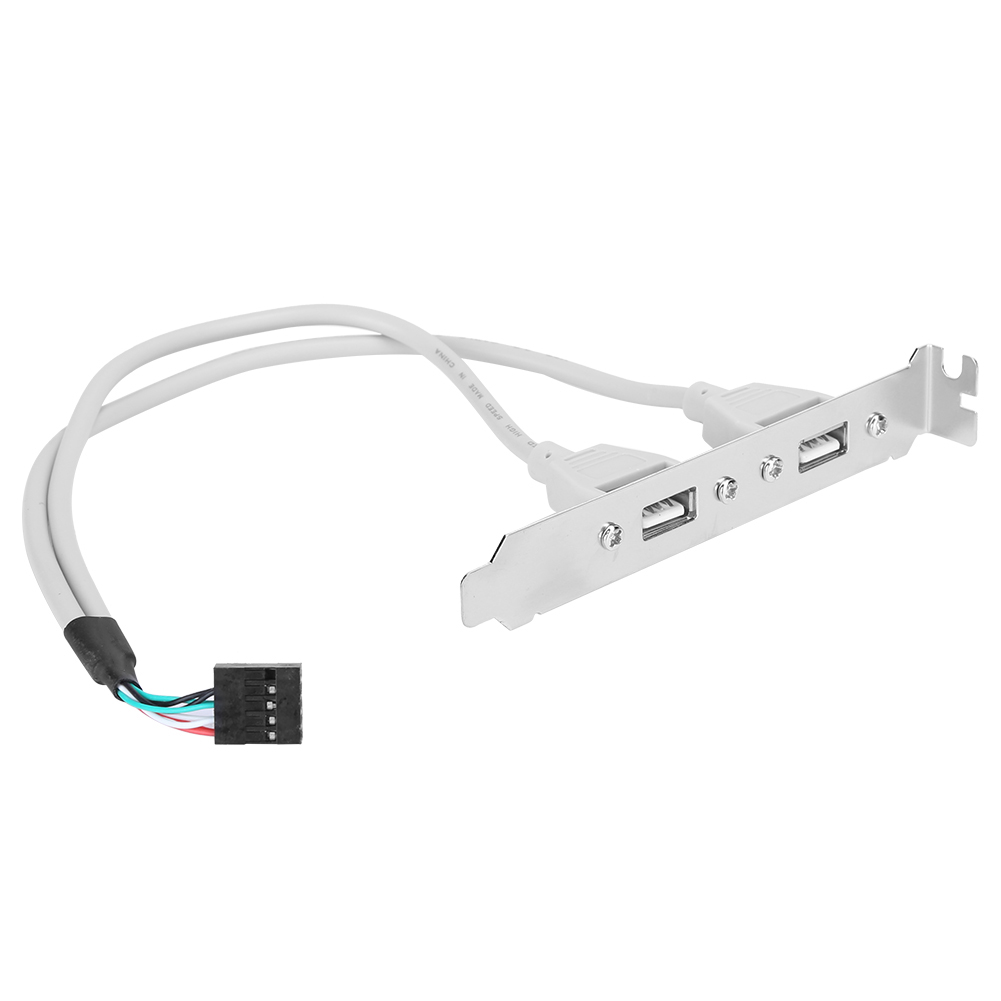 2-port Usb 2.0 Computergehäuse-netzwerkadapter Mit Rückseitigem Kabel C0508