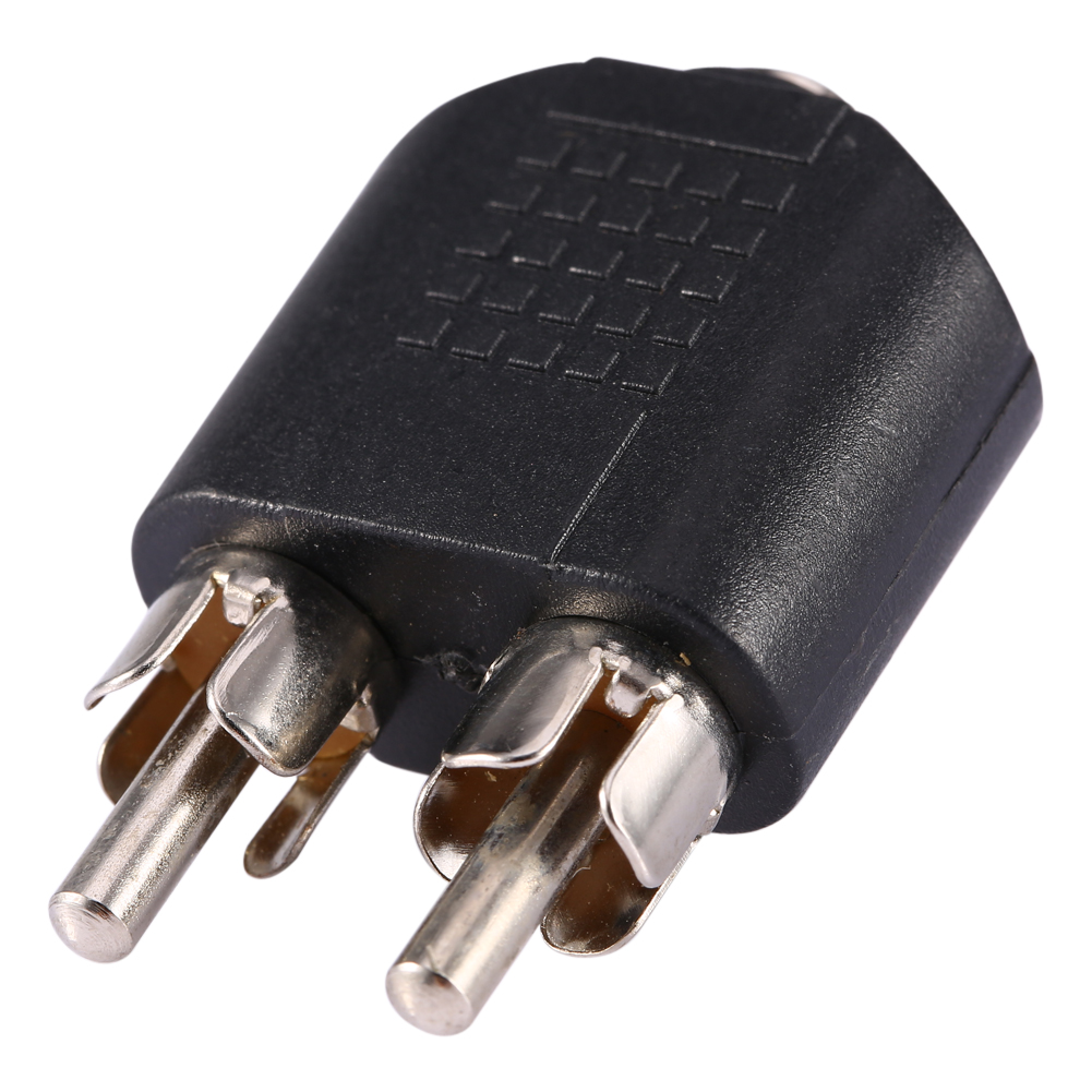 3,5-mm-stereo-klinkenbuchse Auf Zwei Cinch-stecker (weiblich/männlich) Splitter-adapter/konverter.