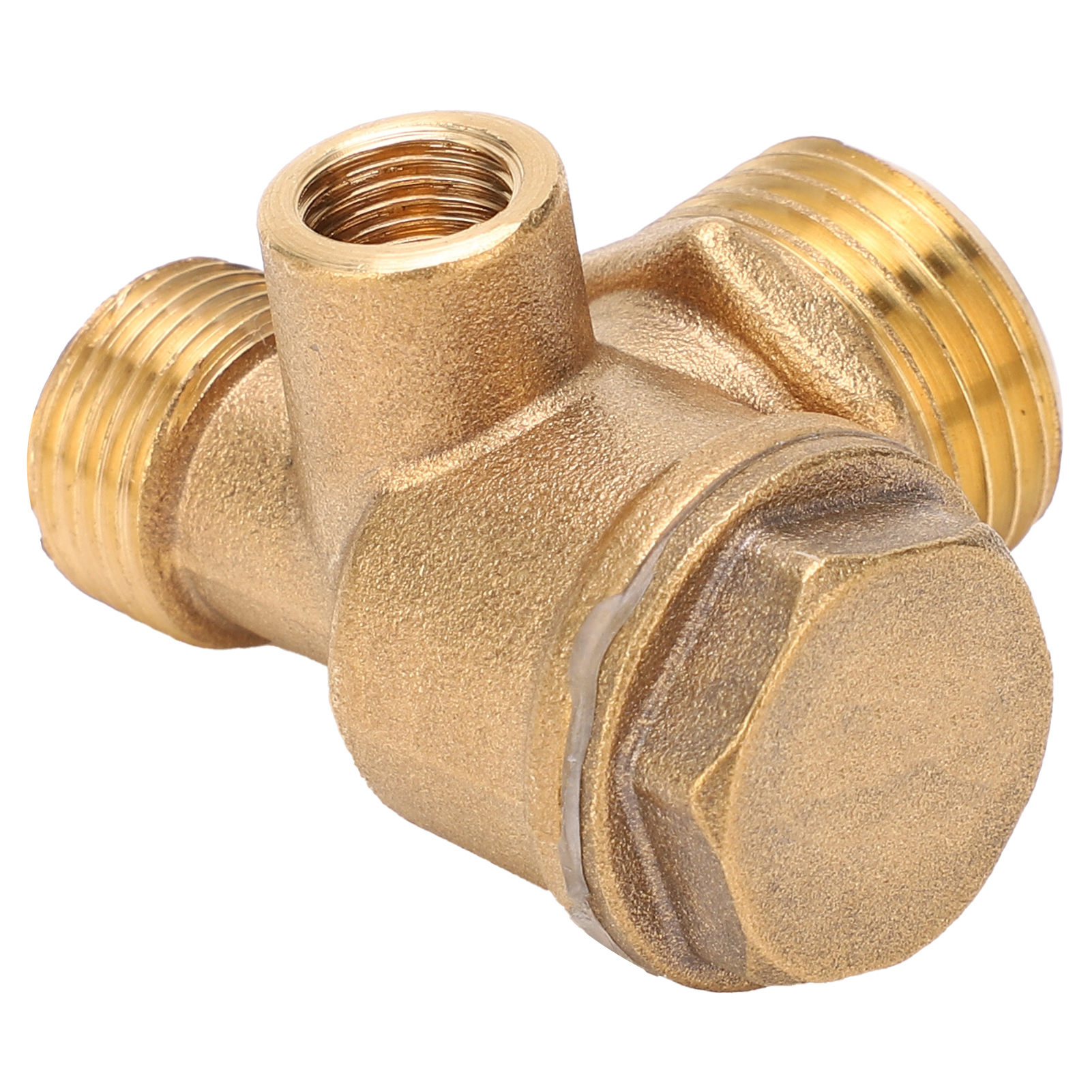 Rückschlagventil Für Luftkompressoren, Außengewinde, 3-wege, Zubehör 1/2 X 3/8 X 10, Messing
