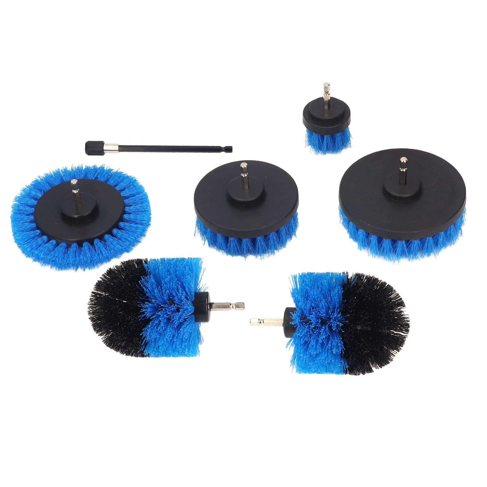 Set Aus 6 Elektrischen Reinigungsbürsten Mit 6,35 Mm (1/4 Zoll) Sechskantschaft Und Verlängerung.