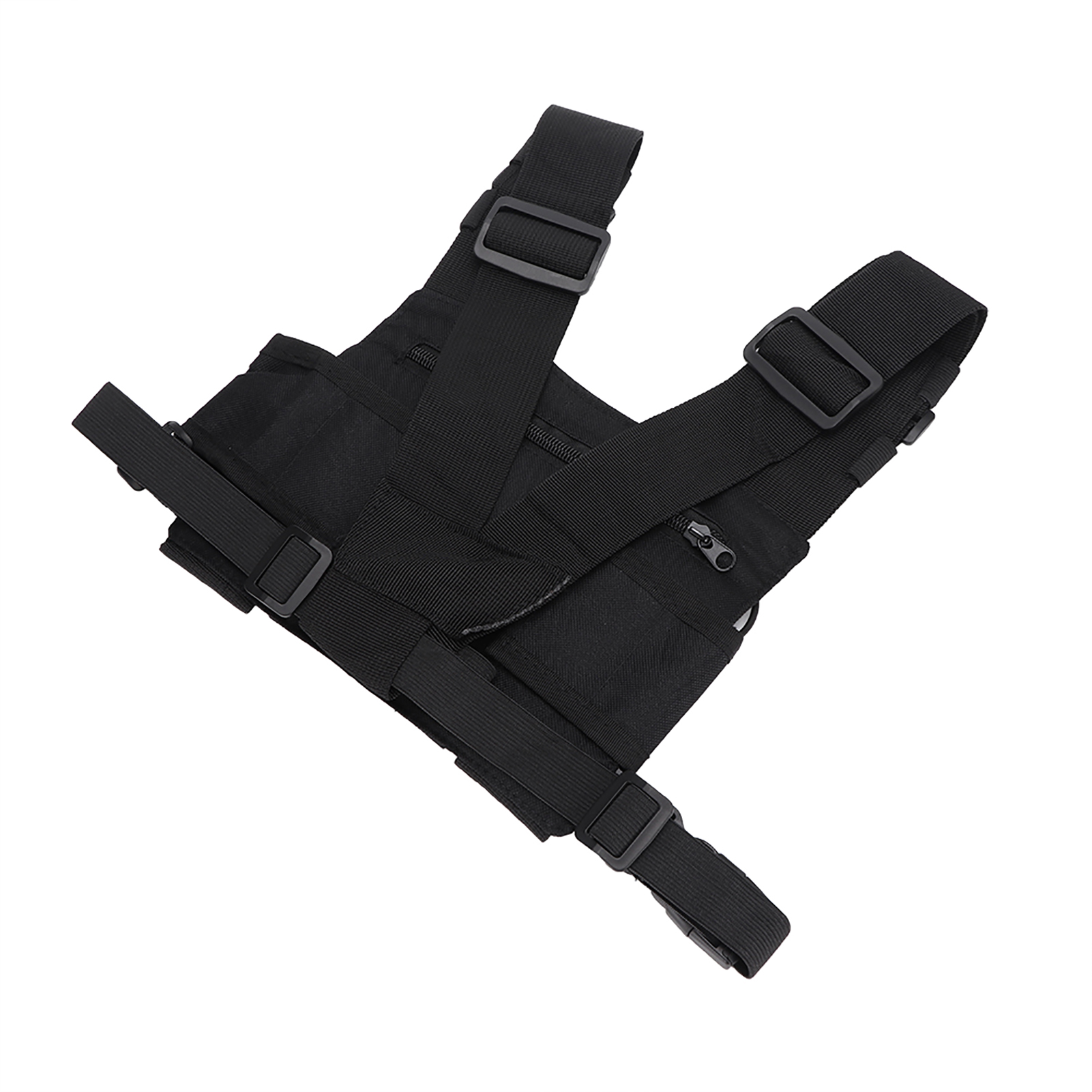 Hochwertiger Doppelbrustgurt Für Funkgeräte Mit Bauchtasche, Ideal Für Feuerwehrleute Und Militärangehörige.