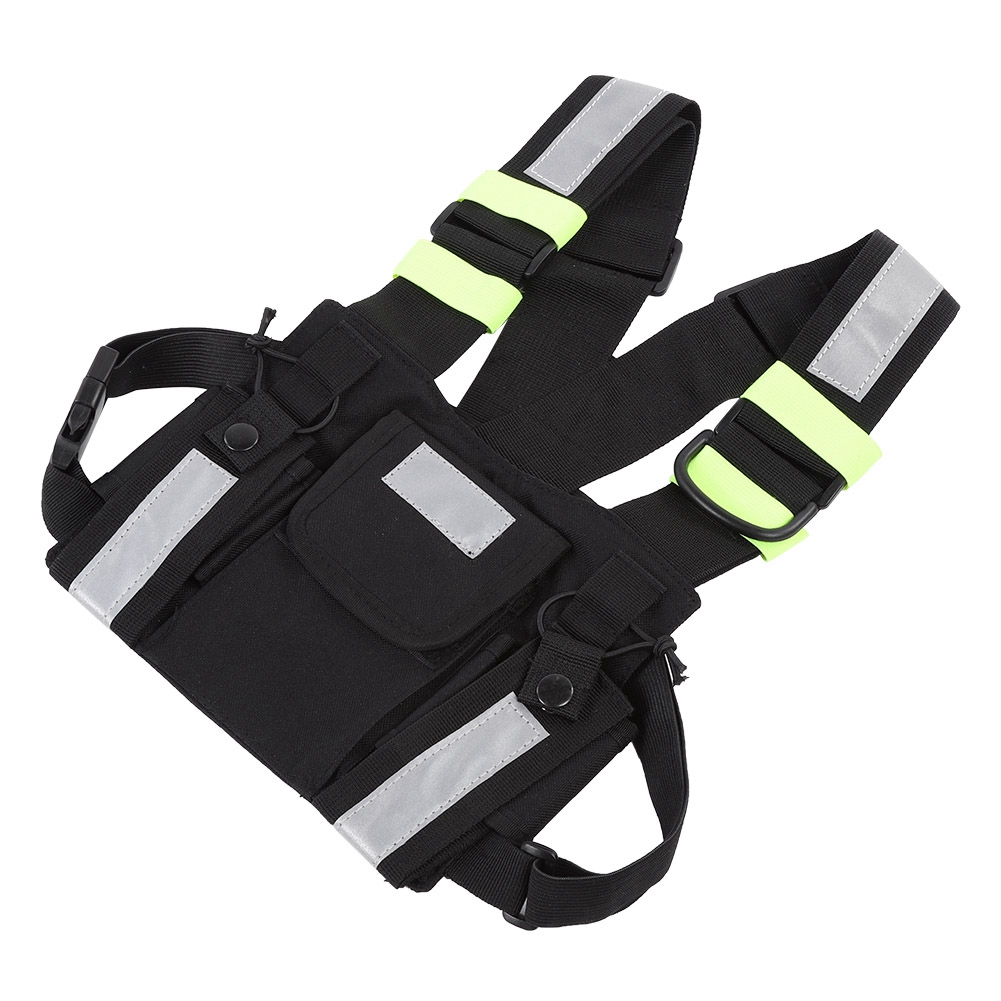 Tyt Taktisches Tragesystem Für Funkgerät, Brusttasche, Gelbe Reflektierende Tasche Für Walkie-talkie