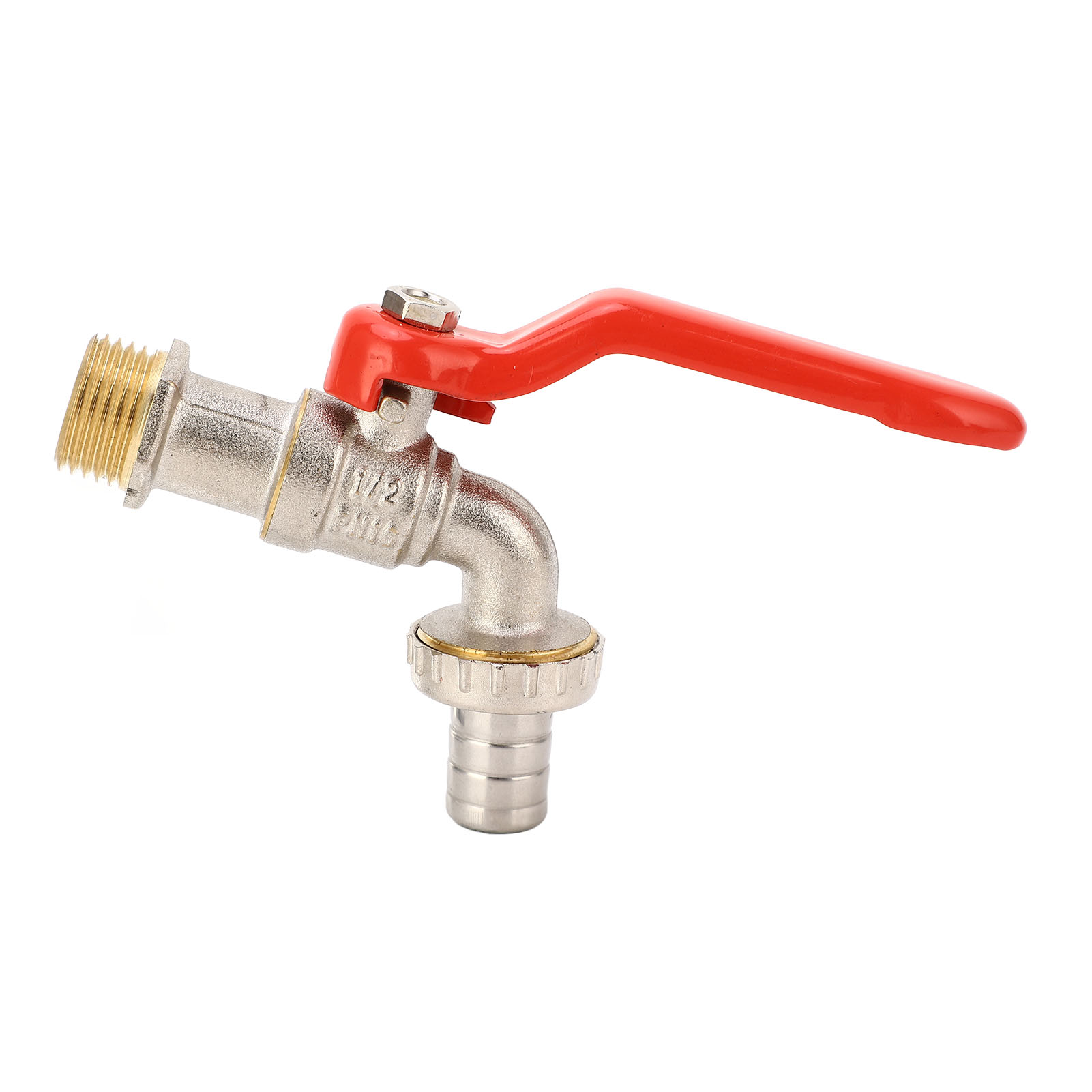 Gartenhahn Mit G1/2"-außengewinde Und G3/4"-auslass, Korrosionsbeständiges Messing Mit Optimaler Abdichtung Für Waschmaschinen