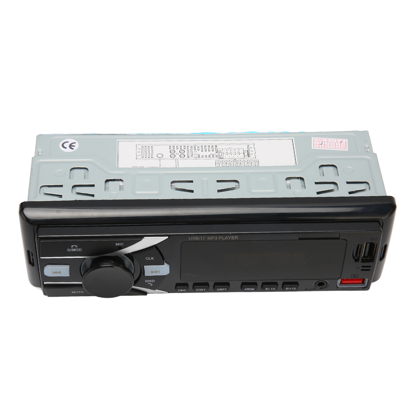 Autoradio Mit Mp3-funktion, Fahrzeugortungsfunktion, 7-farbiger Beleuchtung, Usb-ladeanschluss Und Bluetooth-verbindung. Autoradio-receiver.