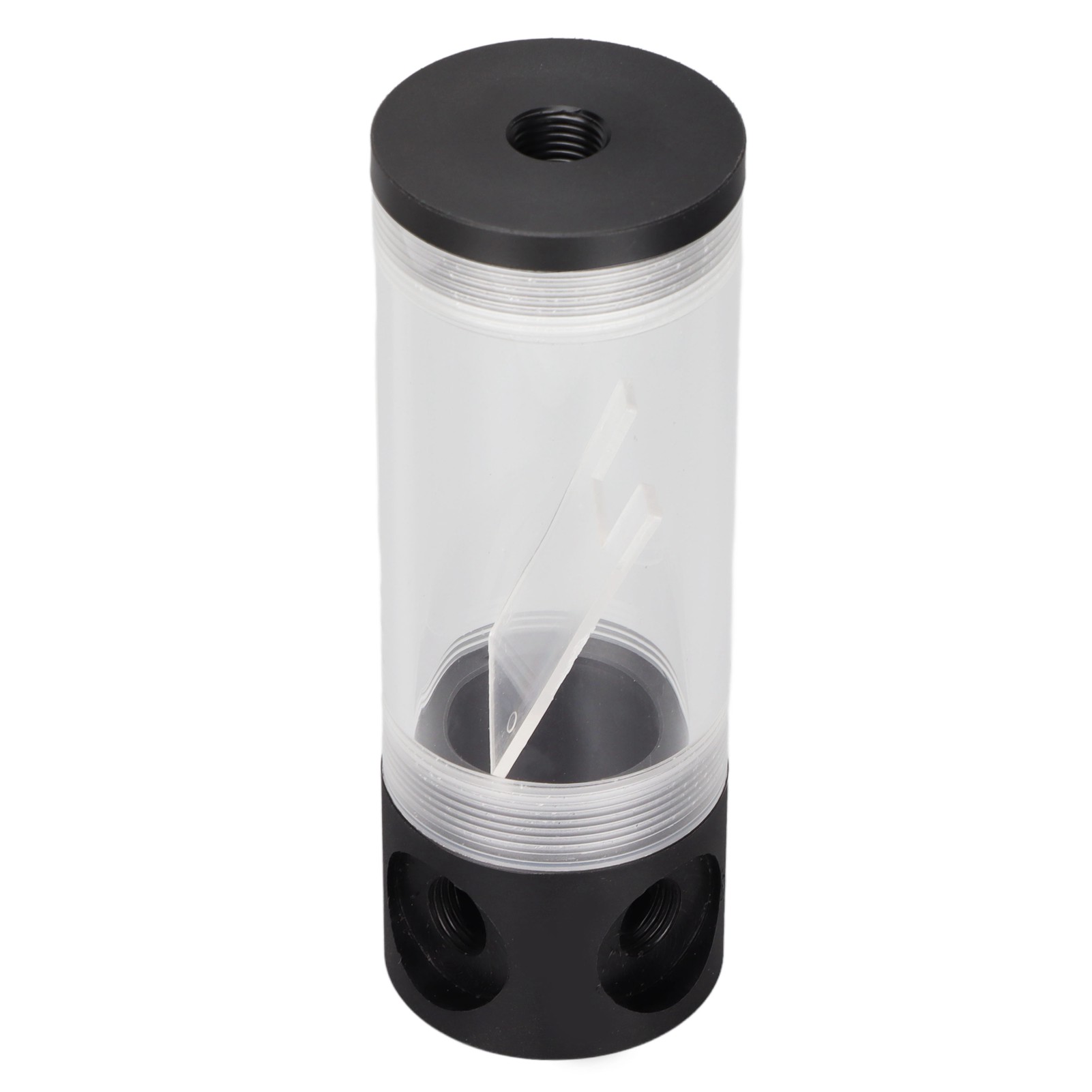 Flüssigkeitskühlbehälter Für Pc, Länge 14 Cm, 4 Löcher Mit 50 Mm Durchmesser, Cnc-gefräst, G1/4 Gewinde, Aus Acryl.