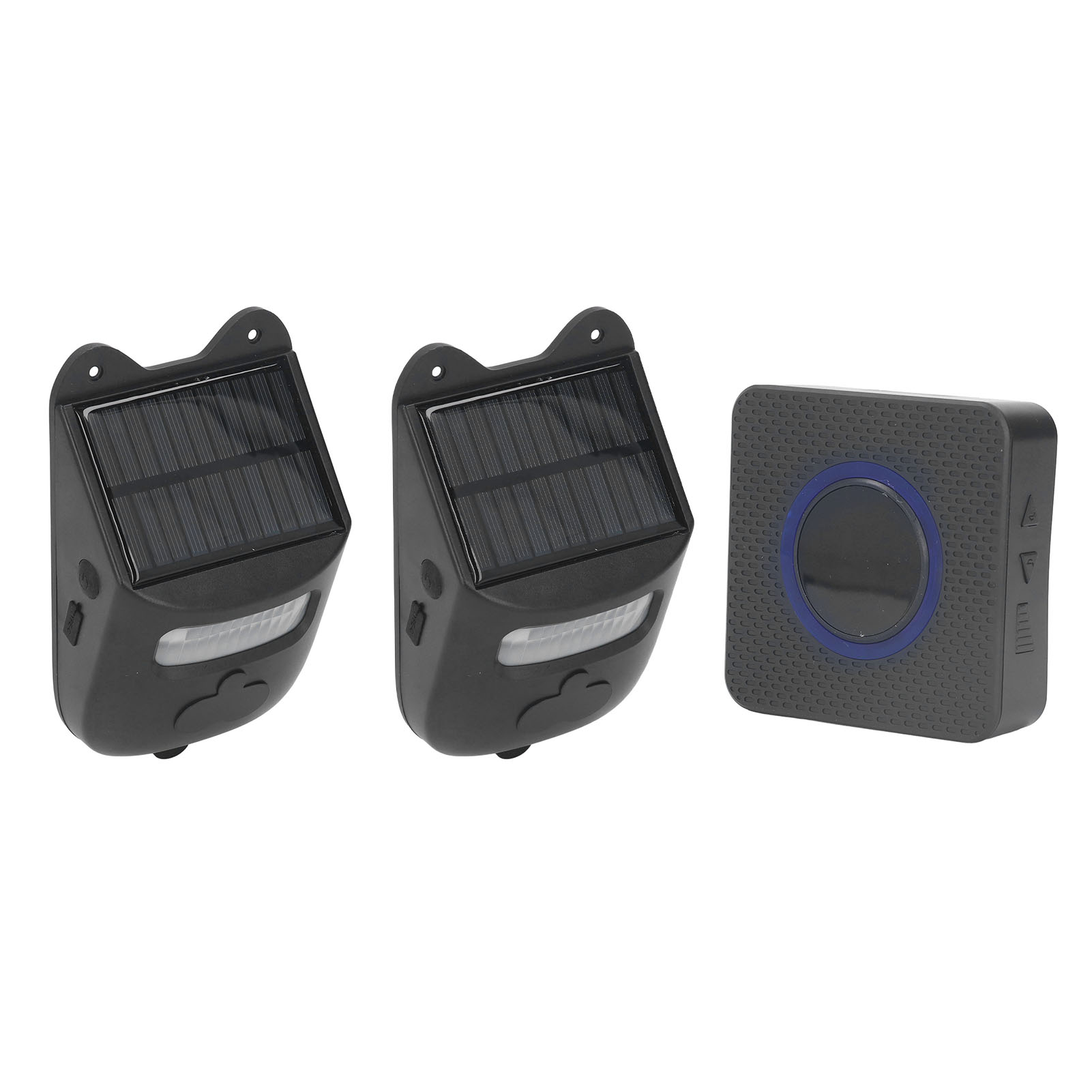 Solarbetriebene Türklingel Mit Bewegungsmelder, Blitzlichtalarm Und Blitzlicht Für Die Außeneinfahrt, Eu-stecker 110–240 V