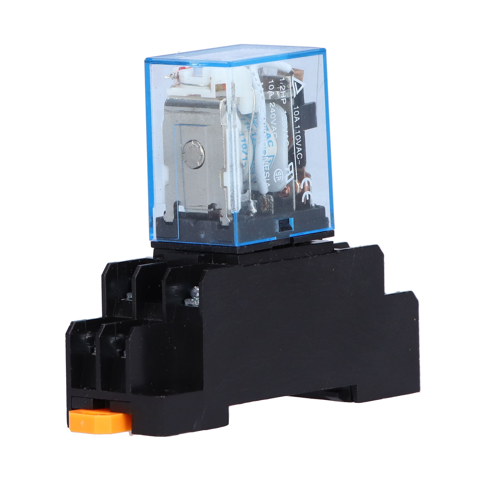 Ly2nj 8-poliges Elektromagnetisches Leistungsrelais Mit Kontrollleuchte Am Sockel Für Motoren Und Industrielle Anwendungen, 10 A Ac 110 V