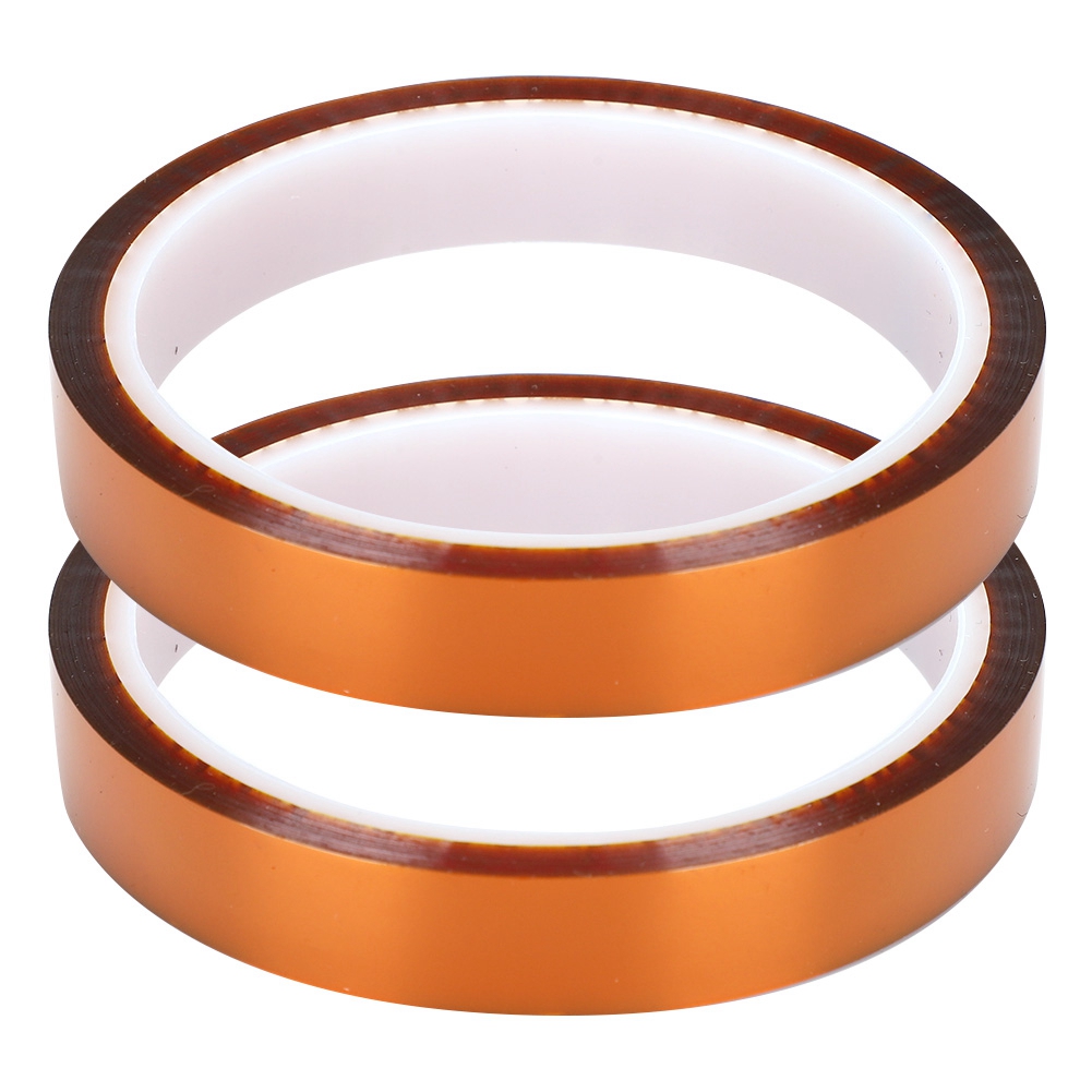 Packung Mit 2 Rollen À 33 M Hochtemperaturbeständigem Klebeband, Gelbbraune Polyimidfolie, 15 Mm Zubehör