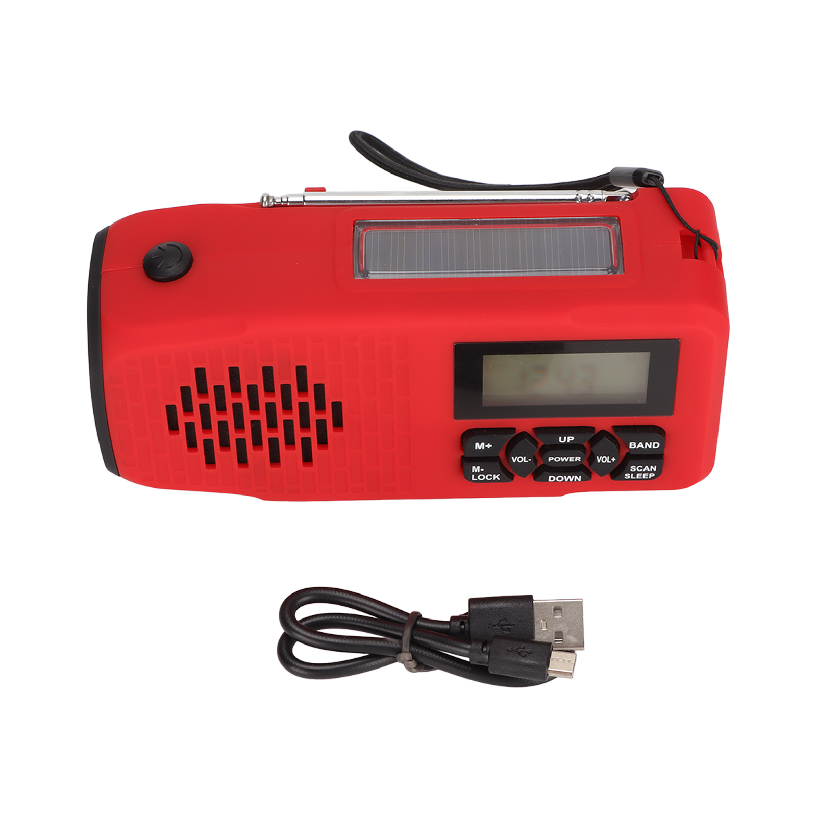Xsy098d Handkurbel-solarradio, Ipx3 Wasserdicht, Am/fm-radio/noaa-wetterwarnung Mit Sos-alarm, Taschenlampe Und Kopfhöreranschluss.