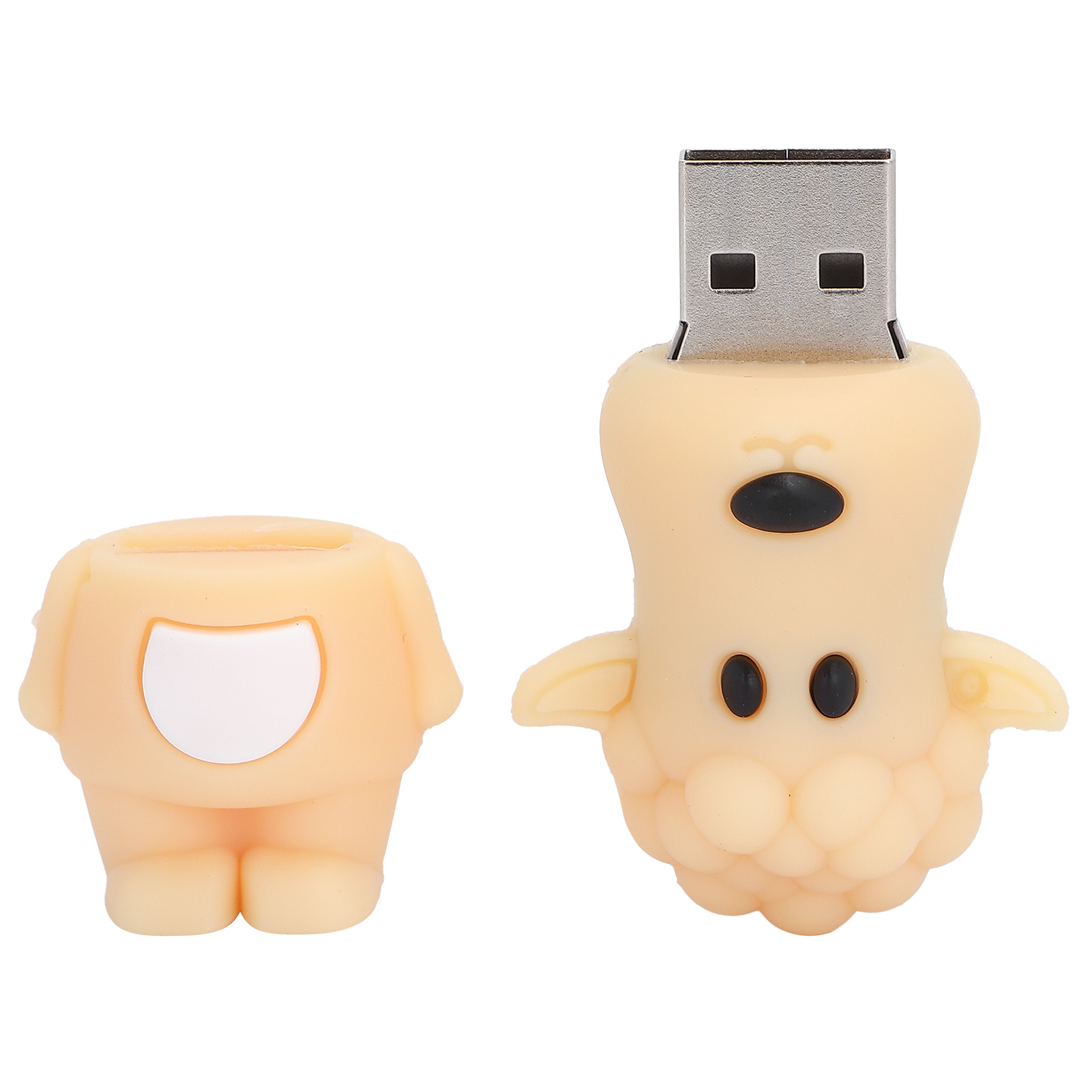 Tragbarer Usb 2.0-flash-stick In Form Eines Niedlichen Cartoon-schafs, 16 Gb, Zur Datenspeicherung Und -übertragung.